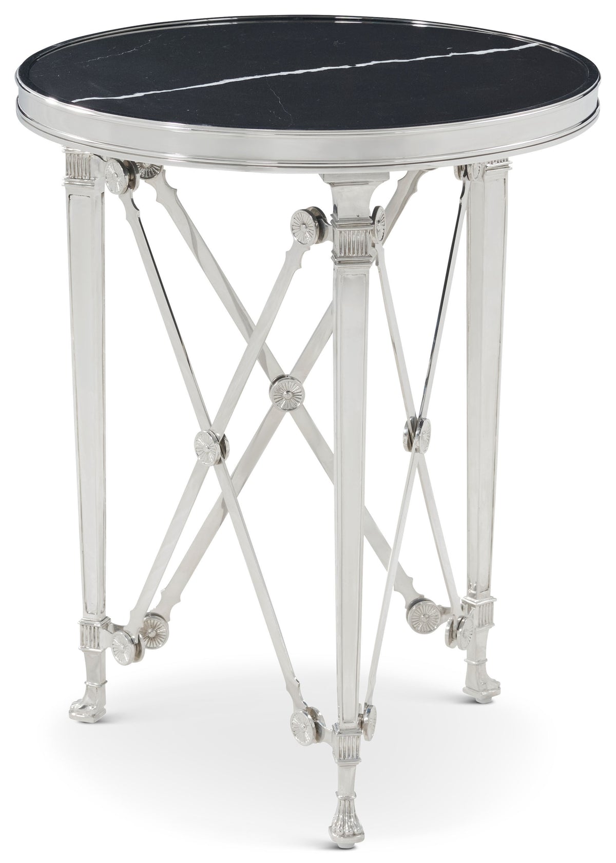 Spencer London Small Round Nickel Side Table