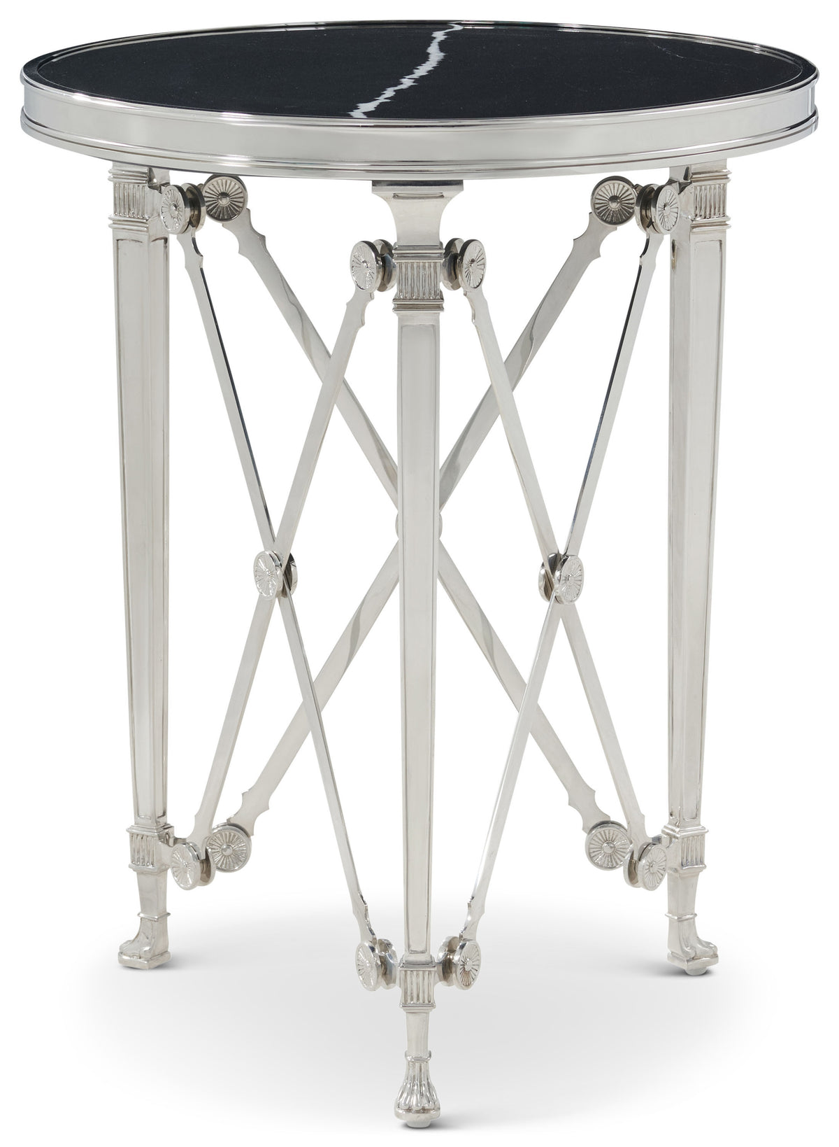 Spencer London Small Round Nickel Side Table