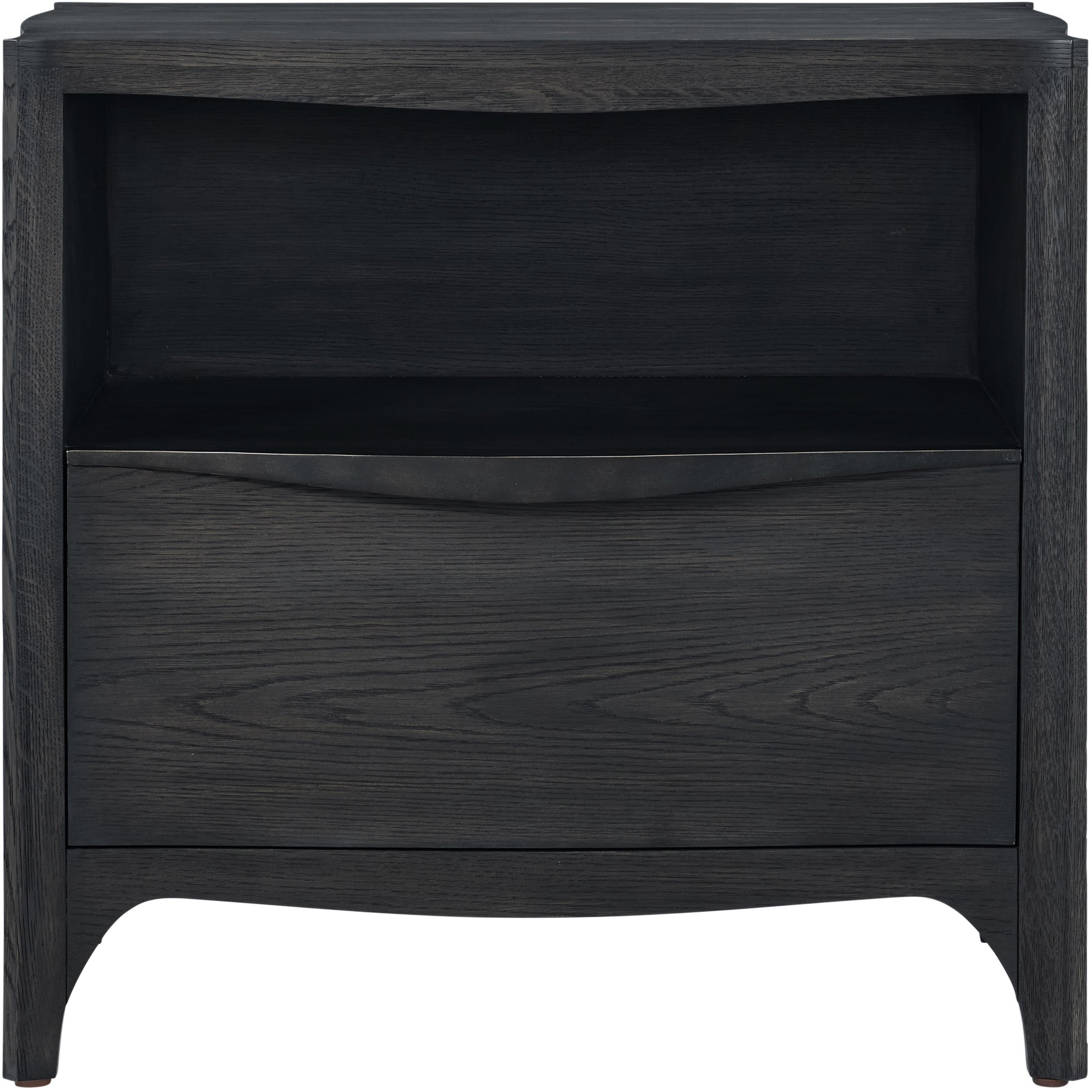 Rome Nightstand in Solid Wood, Veneer, Aluminium - Theodore Alexander