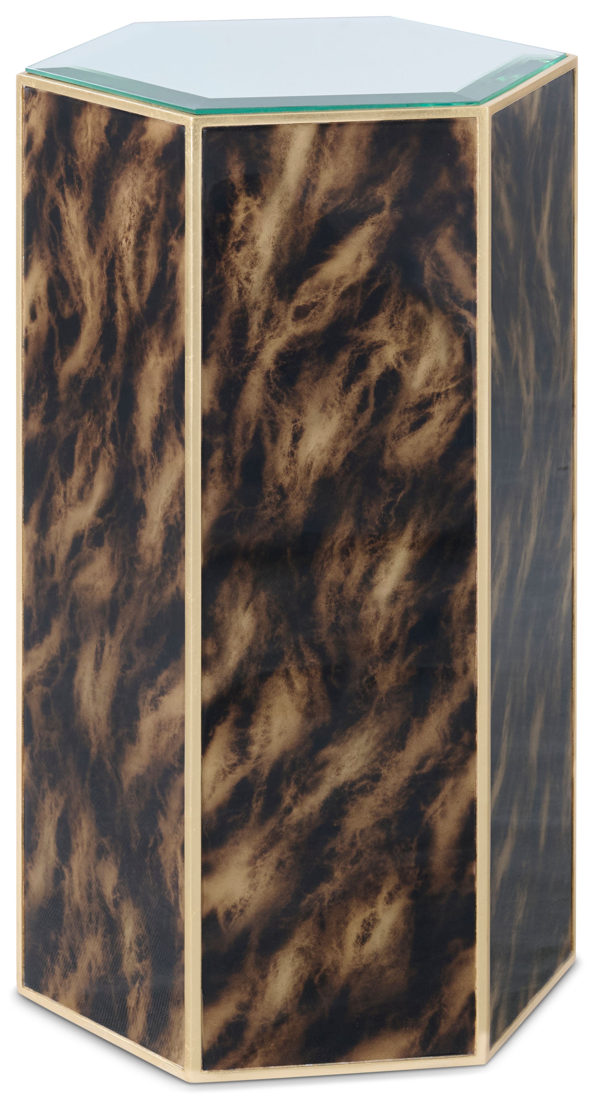 Arakan Drink Table in Beech Wood, Mirror - Theodore Alexander