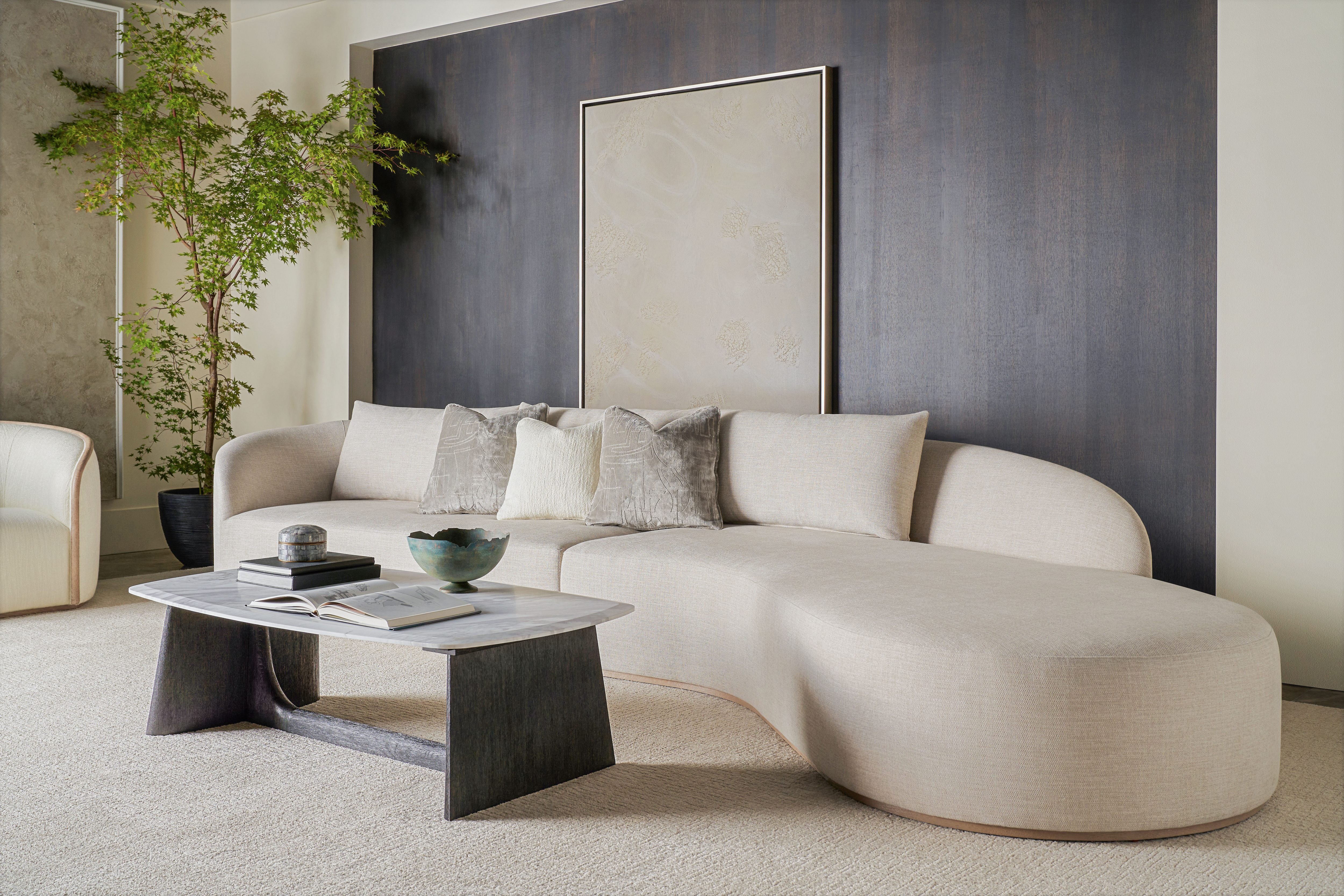 Repose Wooden Coffee Table Quartz Top – Cocktail Tables by Theodore Alexander | Sutter & Vale