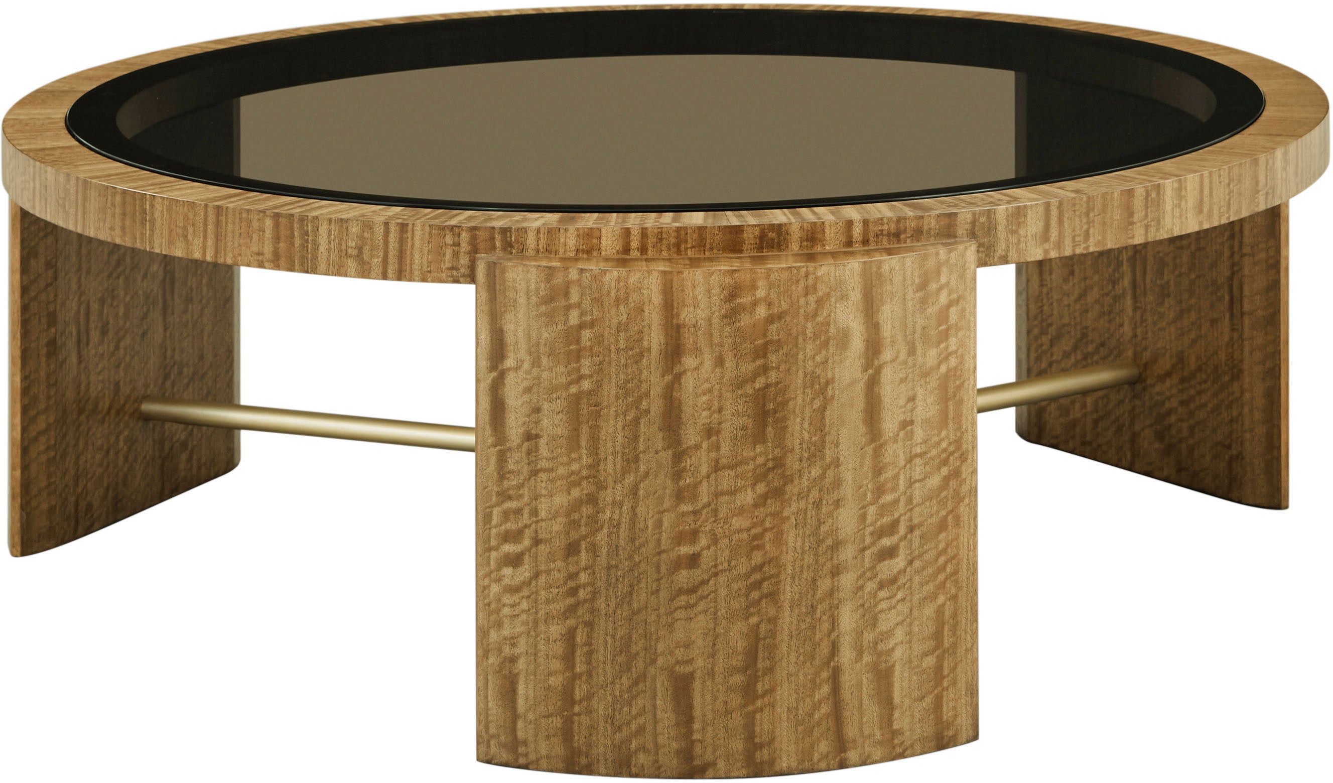 Jenson Cocktail Table in Brass, Veneer - Theodore Alexander