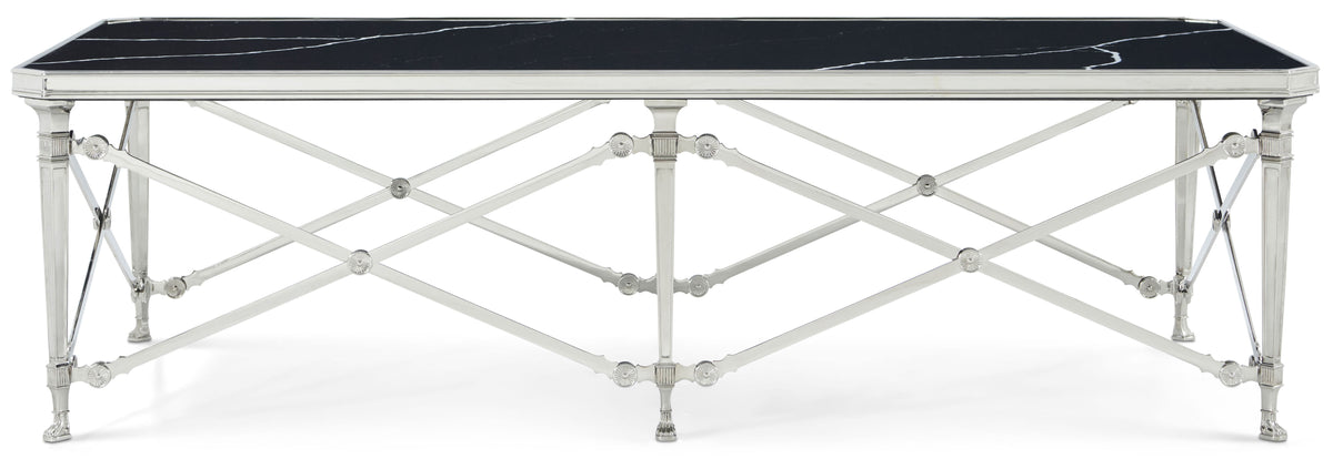 Spencer London Rectangular Nickel Cocktail Table