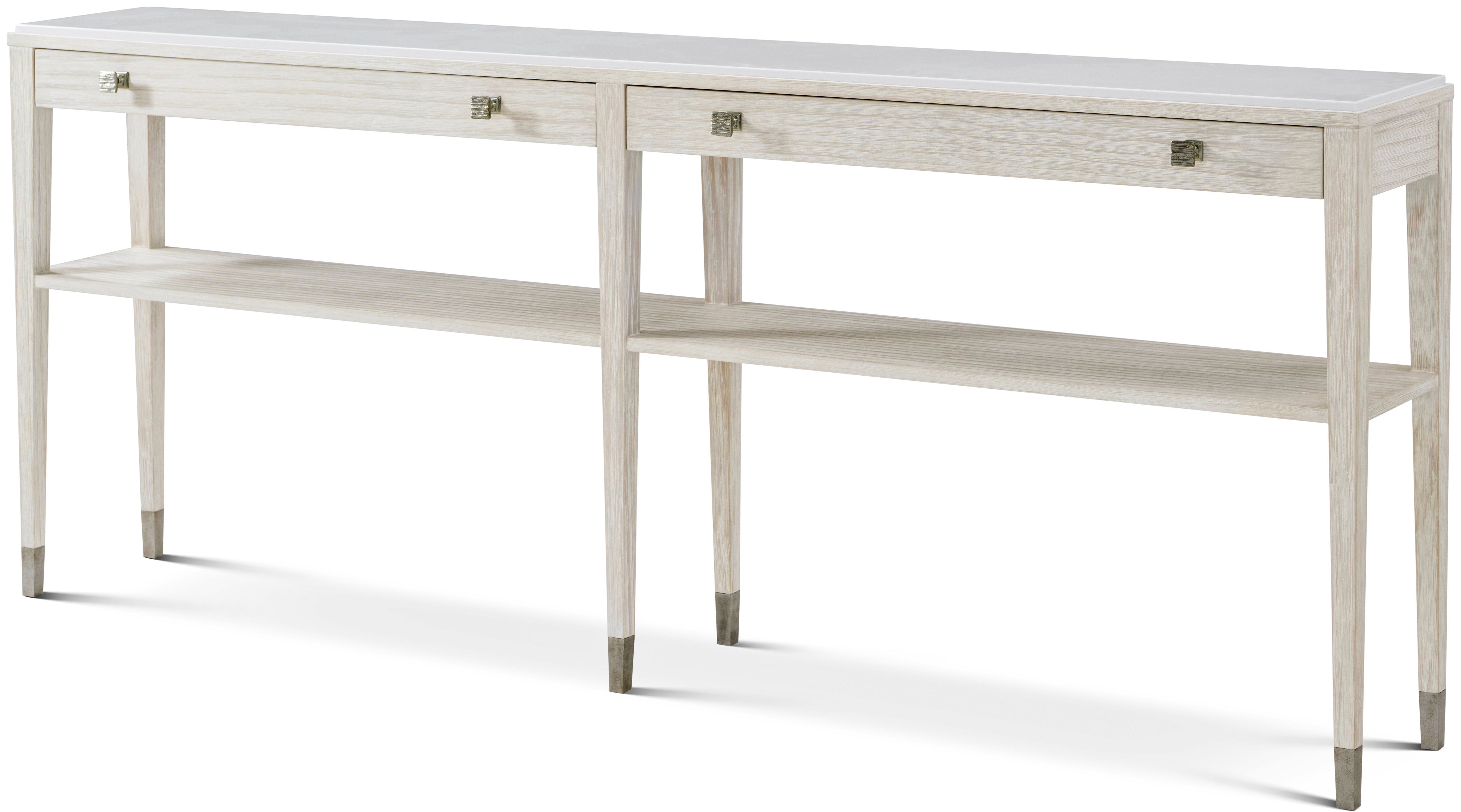 Breeze Console in PCF1168.1C2HA3F_Sea_Salt_MCF547.A_Dark_Sterling / Pine Wood, Pine Veneer, Marble, Aluminium - Theodore Alexander