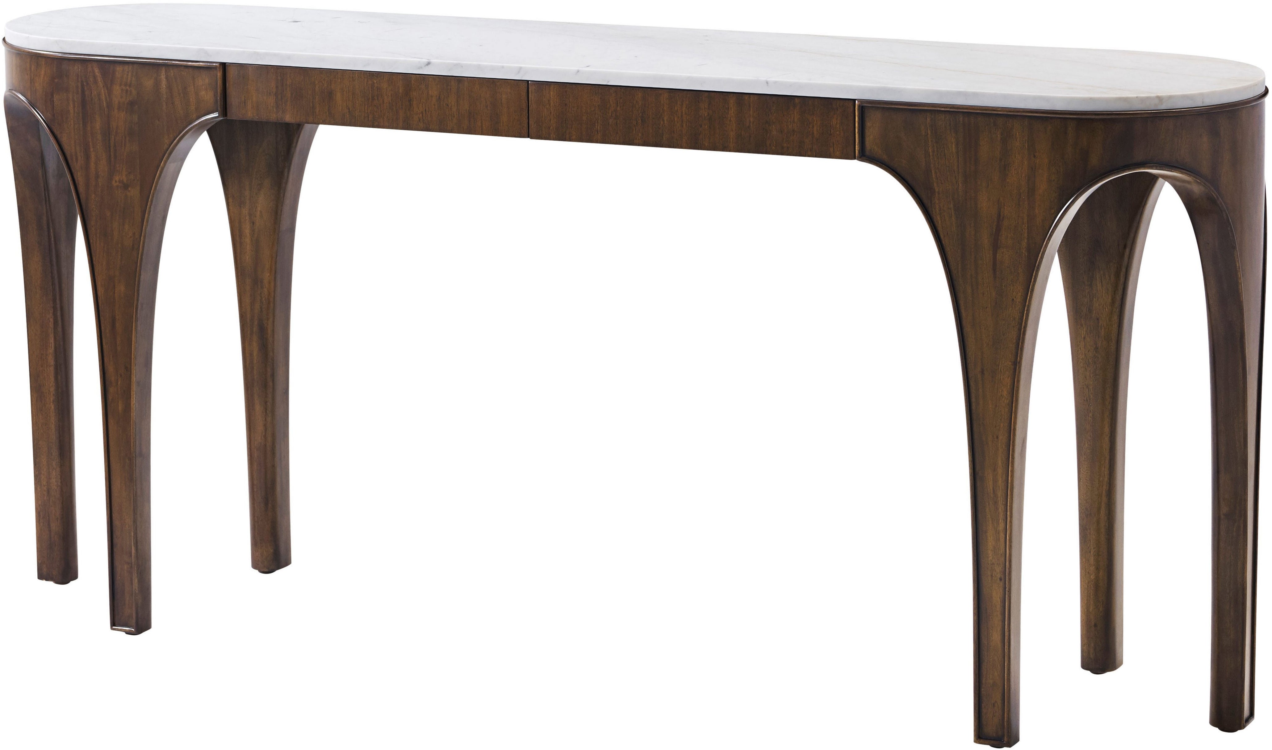 Arlo Console in Gold_Dolomite_Marble / Marble, Wood - Theodore Alexander