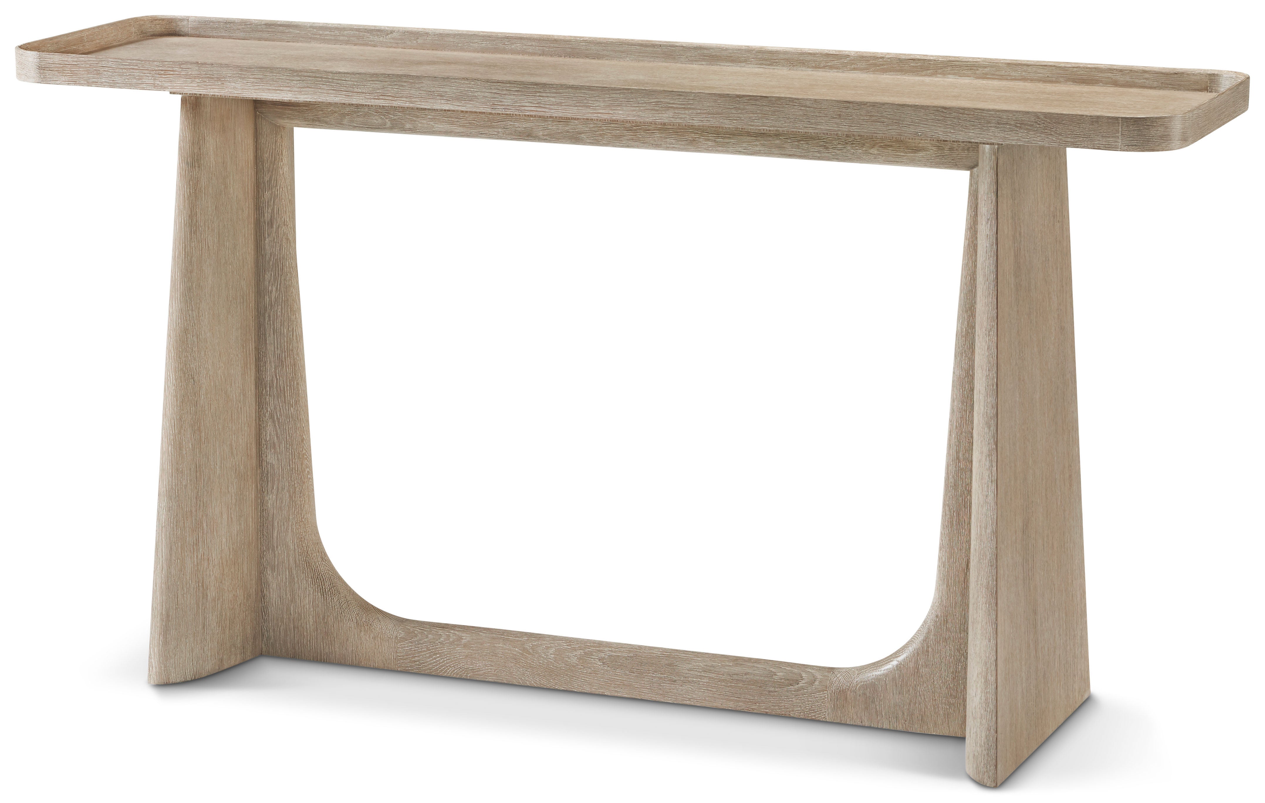 Repose Wooden Console Table in PCF1175.1K2HA3F_Grey_Oak / Wood, veneer - Theodore Alexander