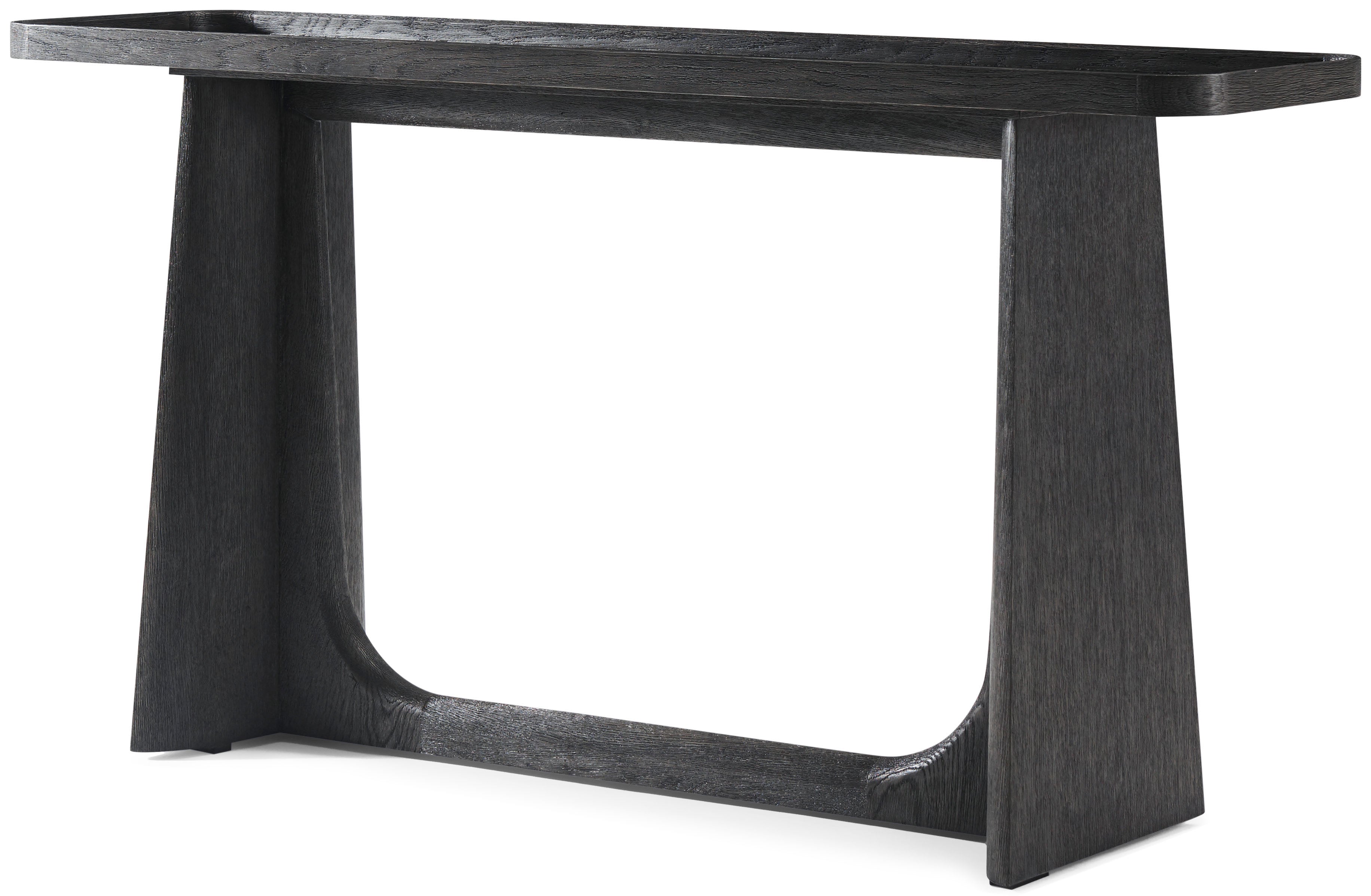 Repose Wooden Console Table in PCF1186.1L2HA3F_Charcoal_Oak / Wood, veneer - Theodore Alexander