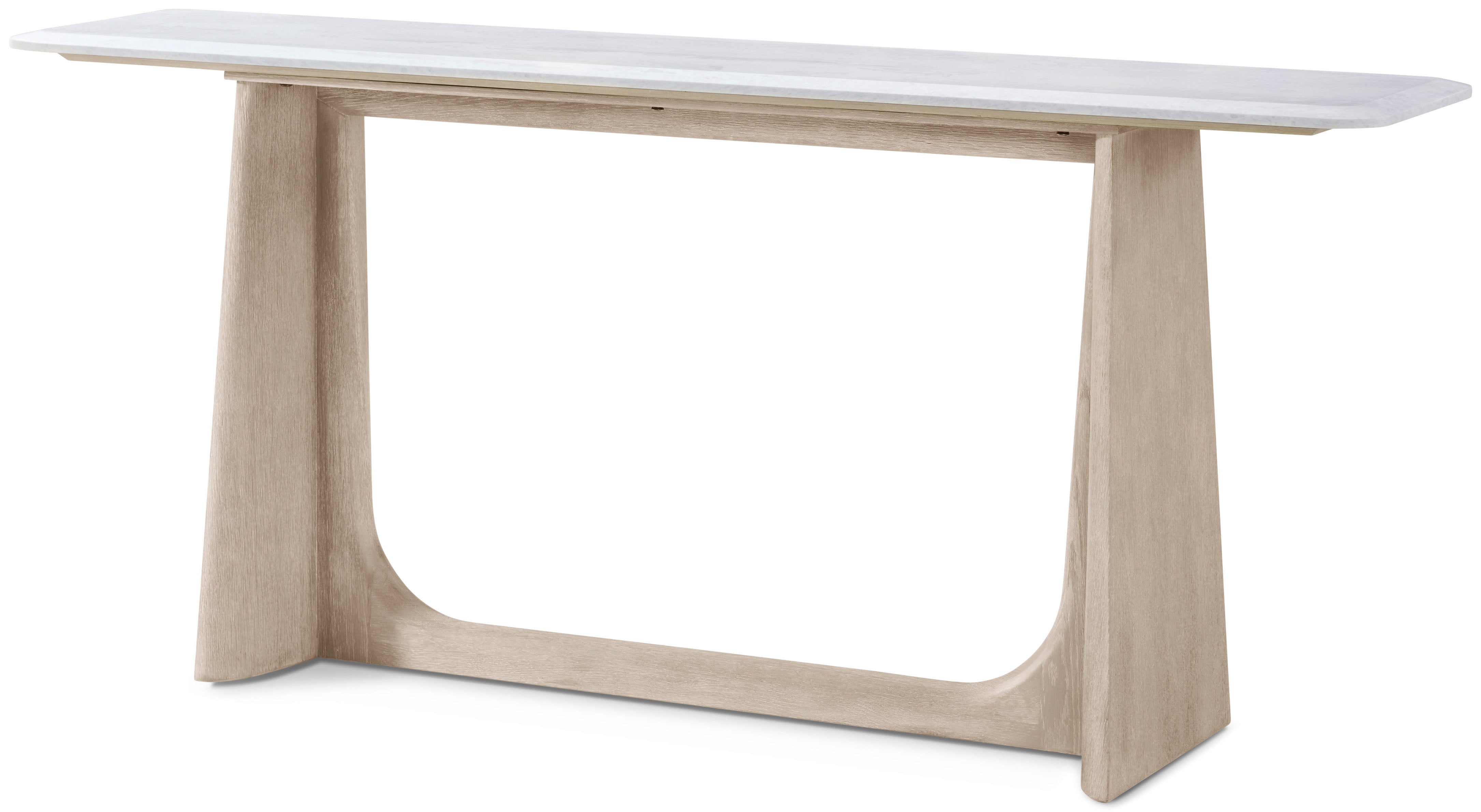 Repose Wooden Console Table Quartz Top in PCF1175.1K2HA3F_Grey_Oak / Wood, Quartz - Theodore Alexander