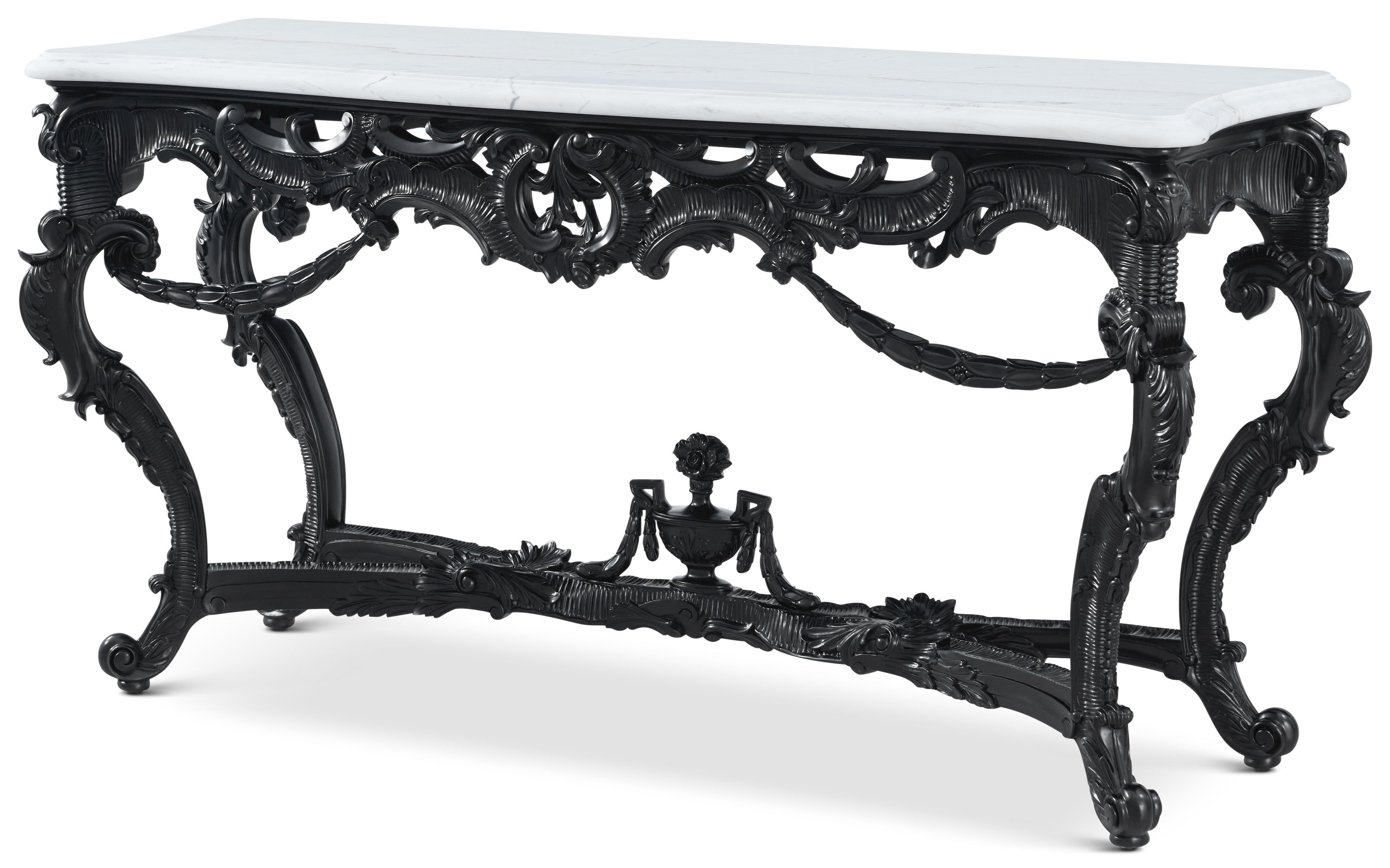 Spencer London Rococo Console in Beech wood, Marble - Theodore Alexander