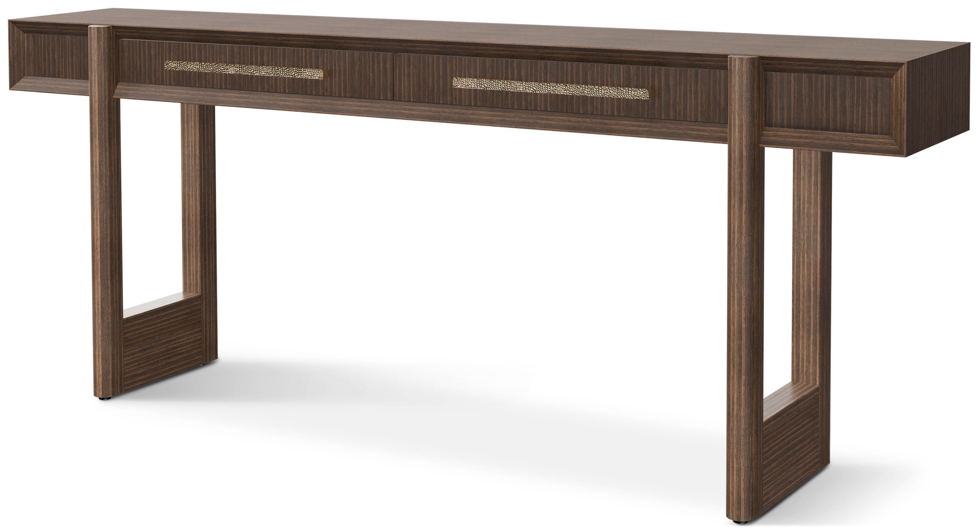 Urbane Console Table in Wood, Veneer, Aluminium - Theodore Alexander