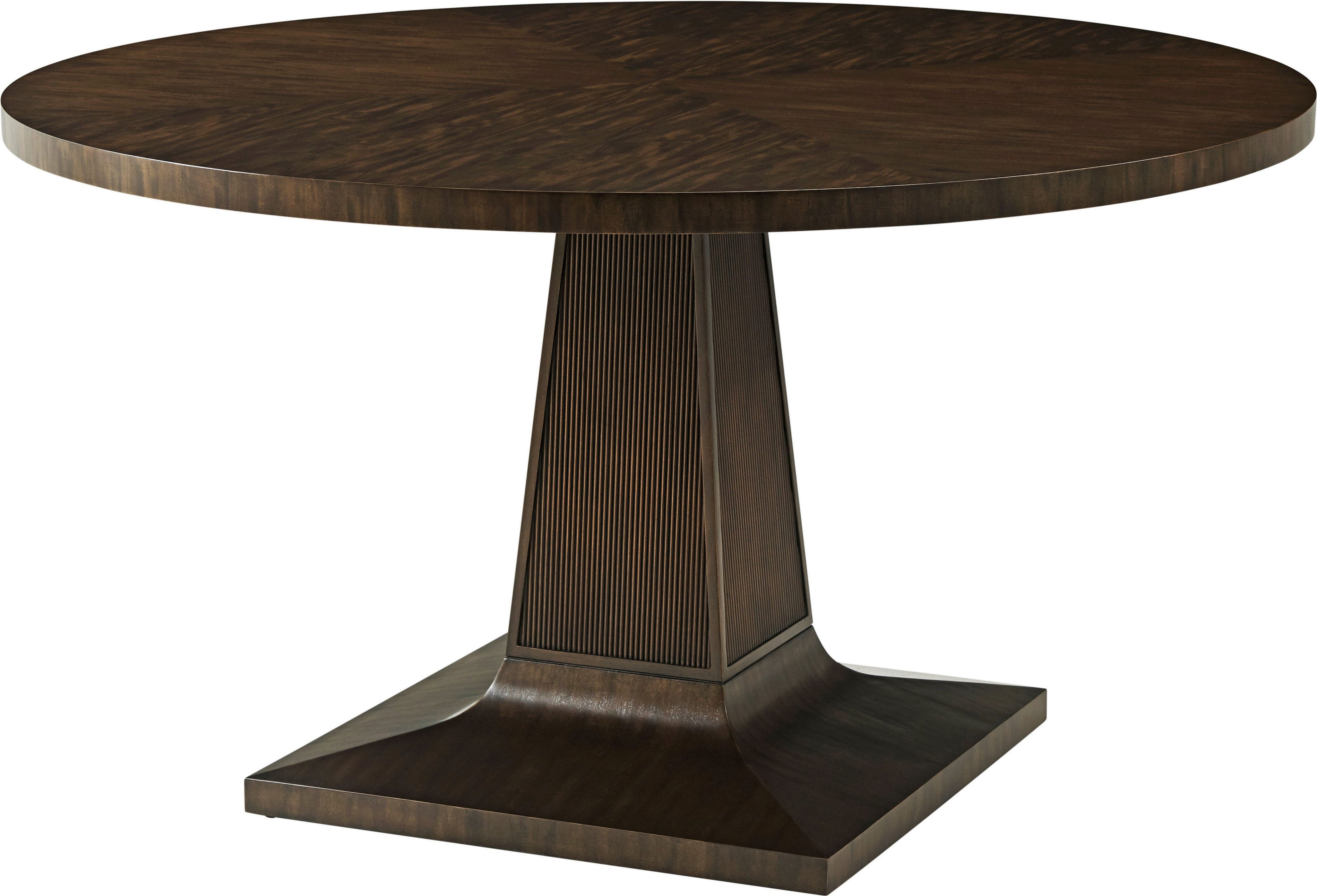 Lido Round Dining Table in VCF1736.2G_Bistre / Wood - Theodore Alexander