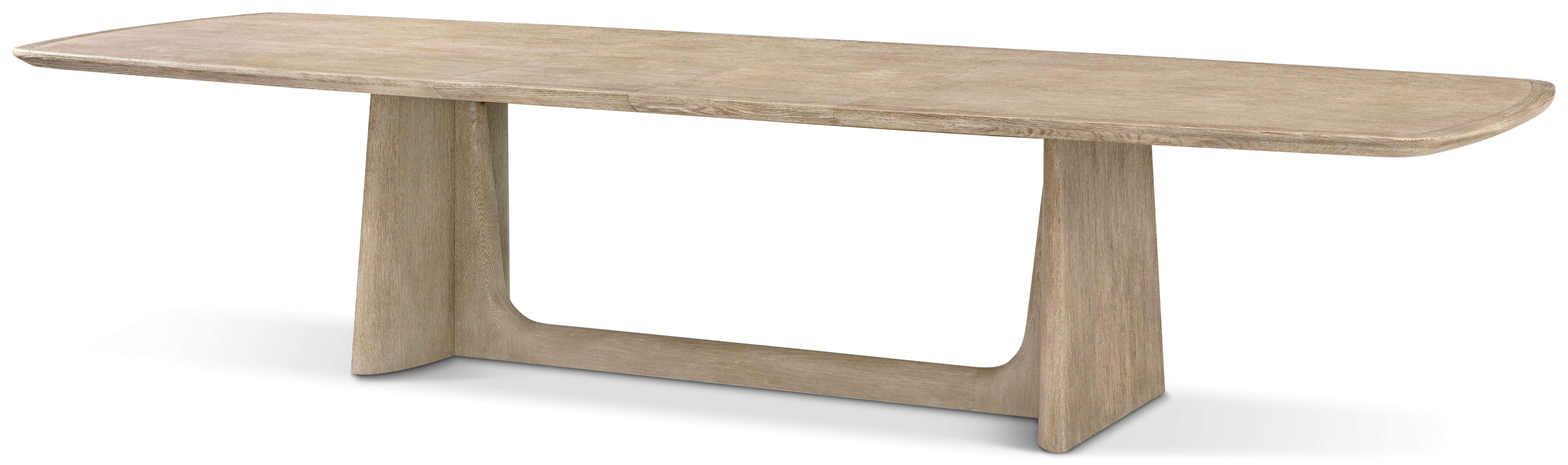 Repose Rectangular Extension Dining Table in PCF1175.1K2HA3F_Grey_Oak / Wood, veneer - Theodore Alexander