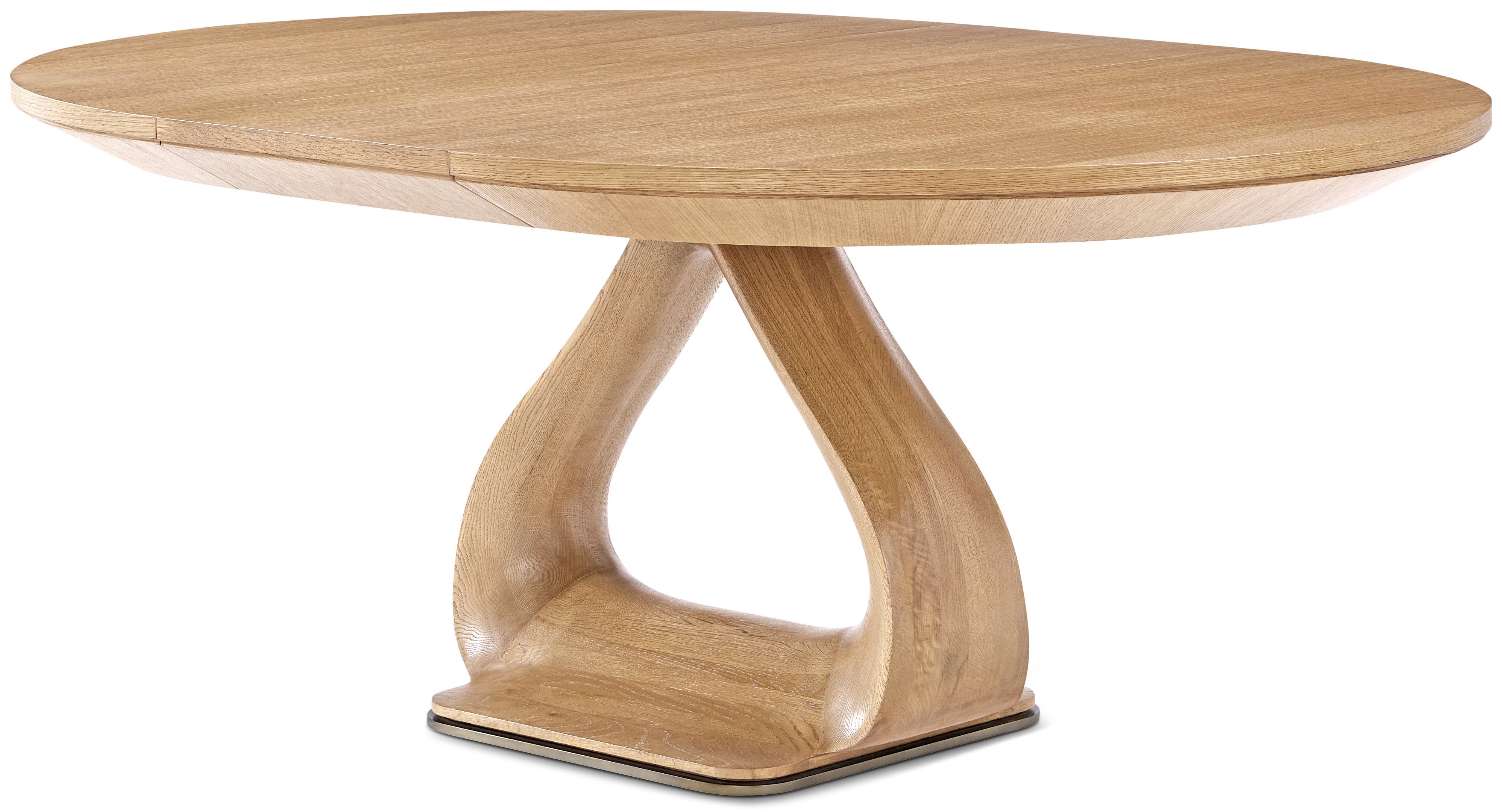 Essence Round Dining Table in VCF1792_Blonde_MCF552.A_Volcanic_1 / Aluminium, Veneer, Solid Wood - Theodore Alexander
