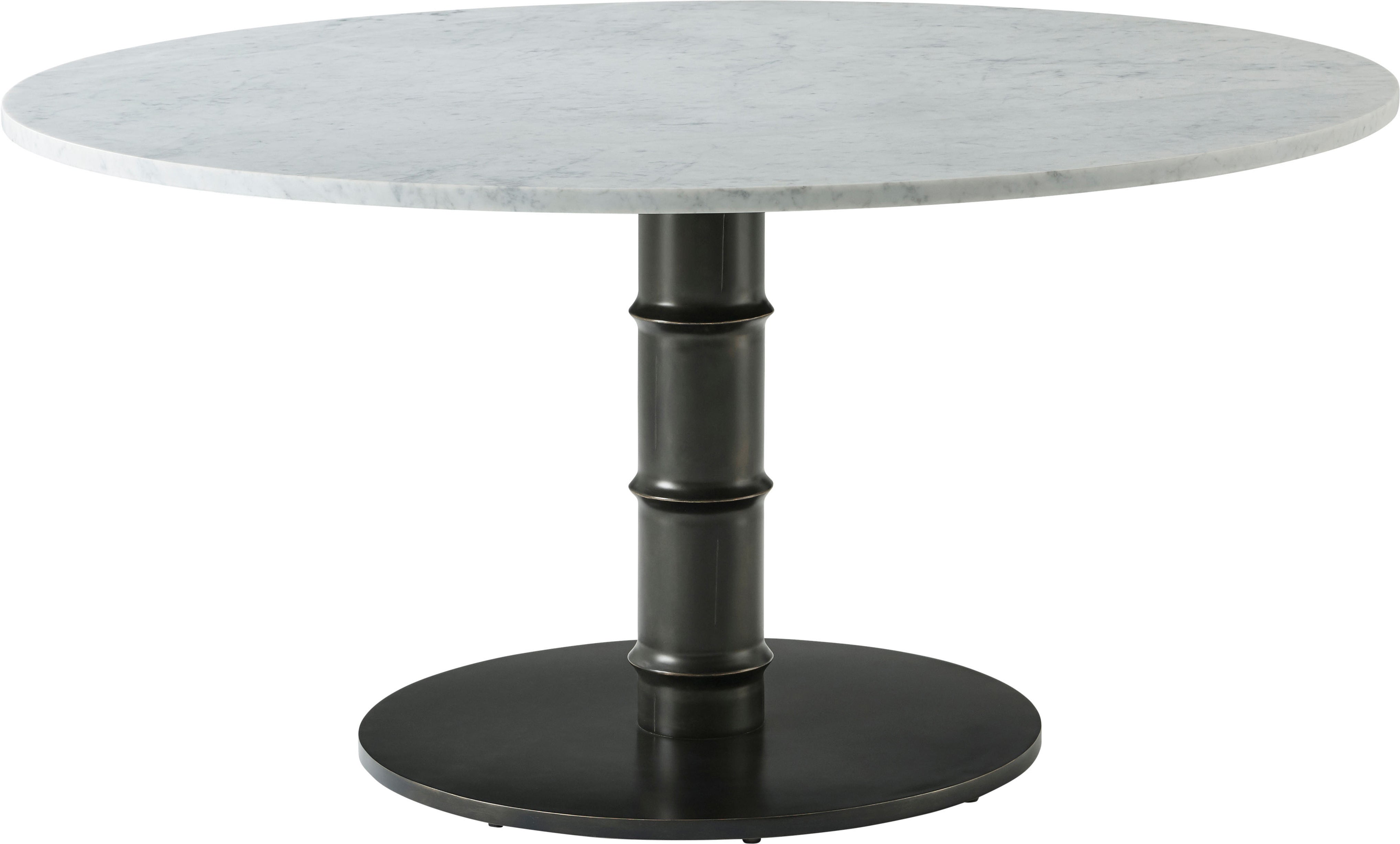 Kesden Round Dining Table in MCF554_romulus_brass / Brass, Marble - Theodore Alexander