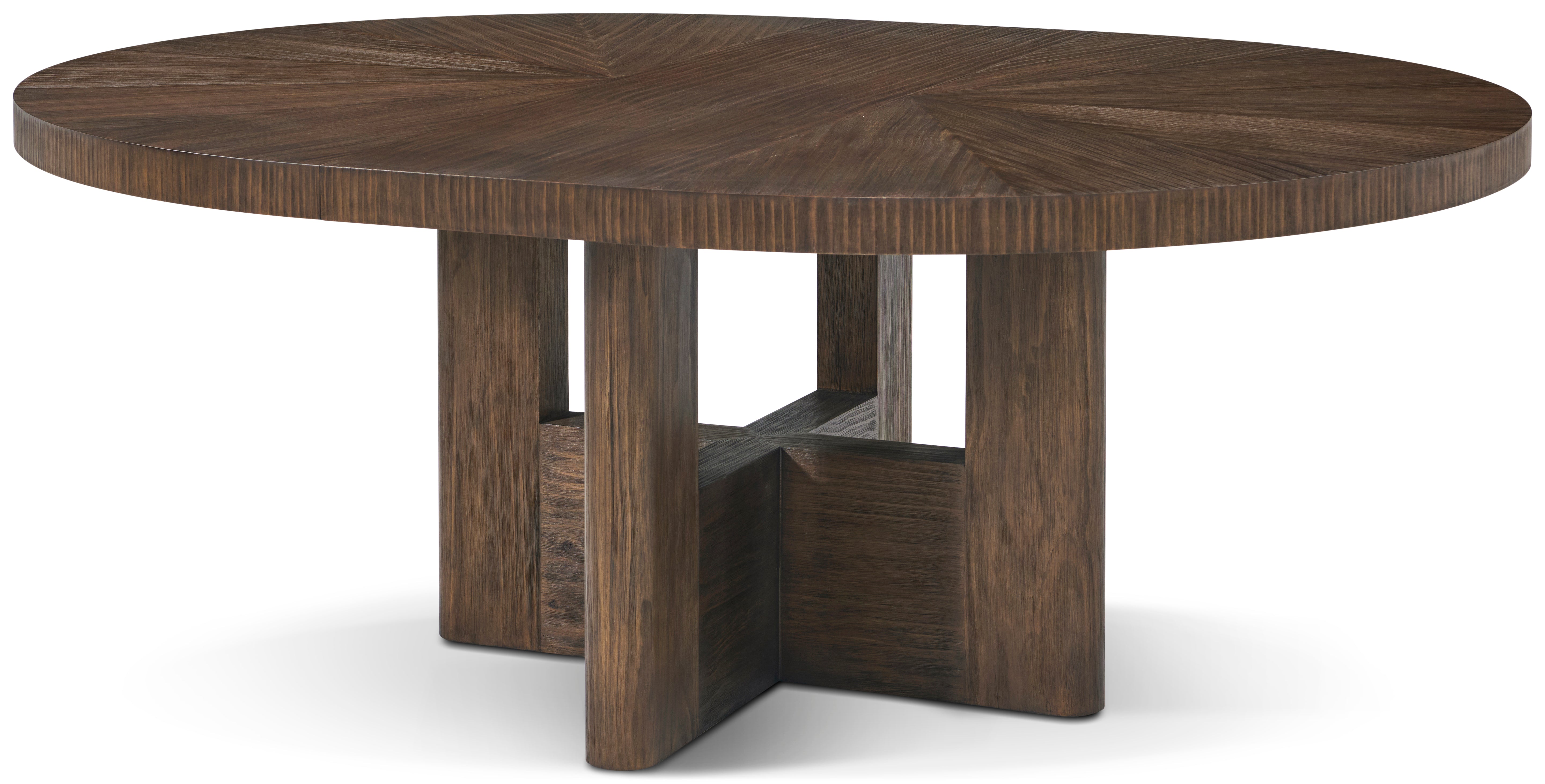 Urbane Round Extension Dining Table in Pine Wood, Pine Veneer - Theodore Alexander