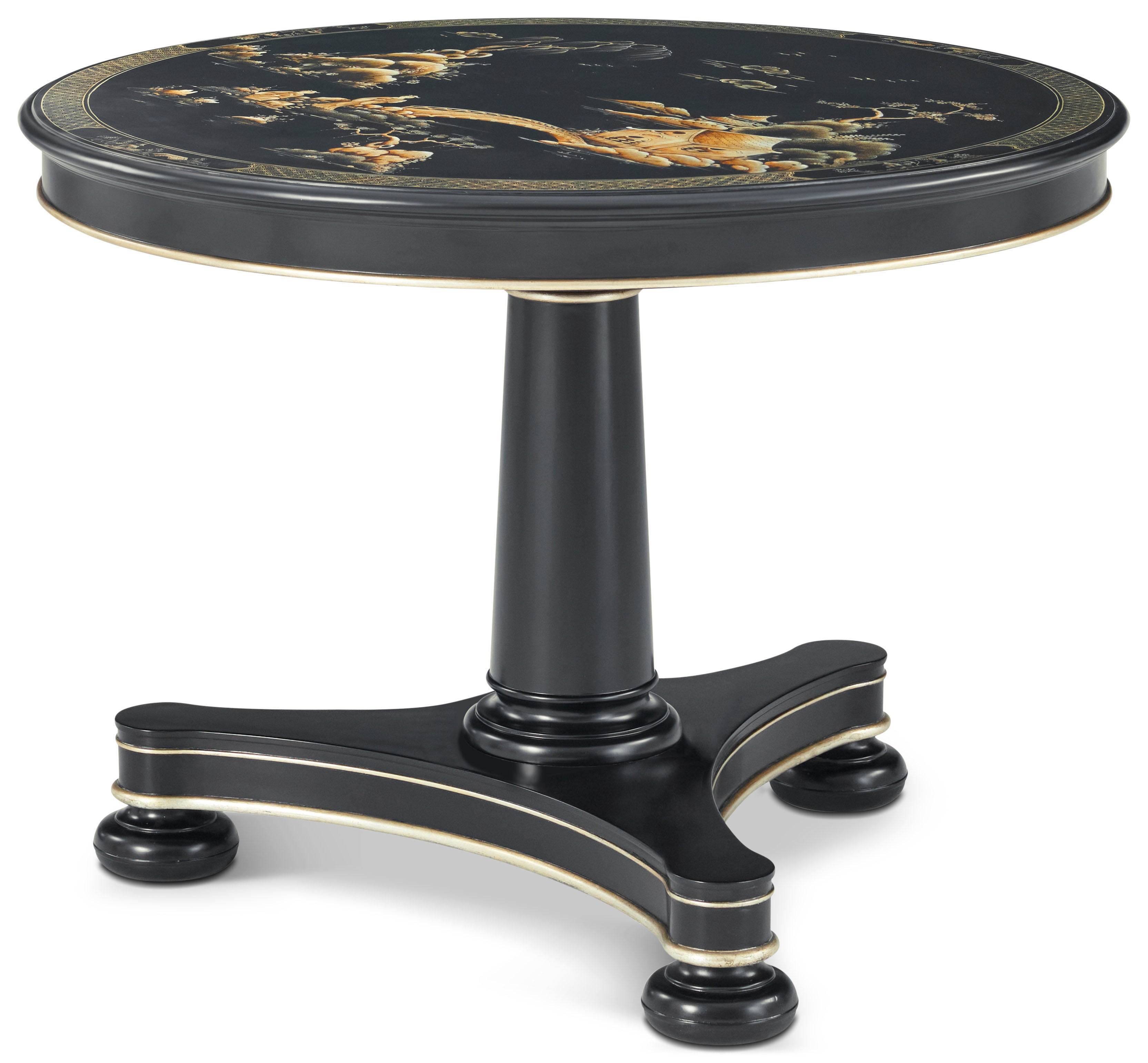 Spencer London Chinoiserie Center Table in Beech wood - Theodore Alexander