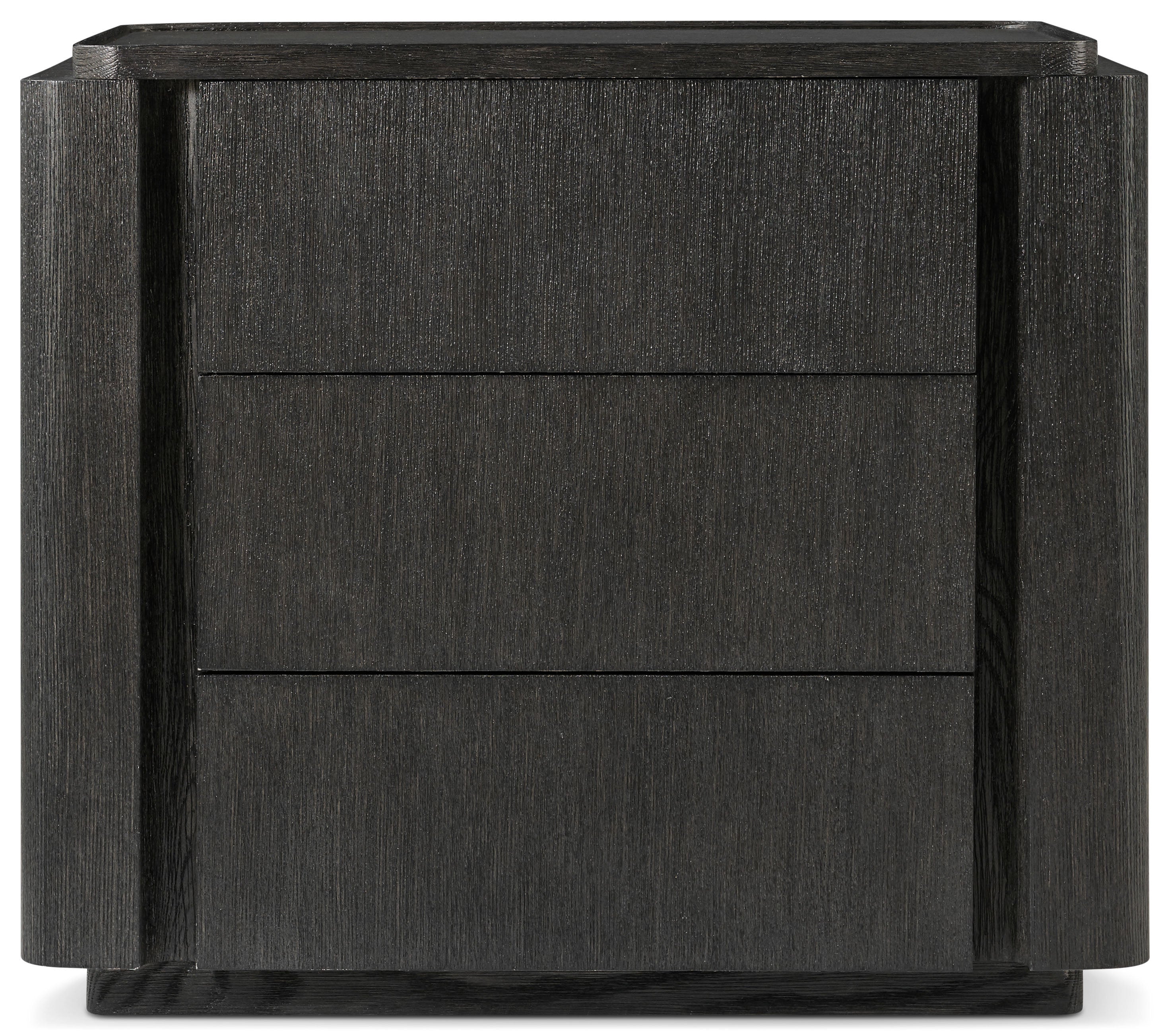 Repose Closed Nightstand in PCF1186.1L2HA3F_Charcoal_Oak / Wood, veneer - Theodore Alexander
