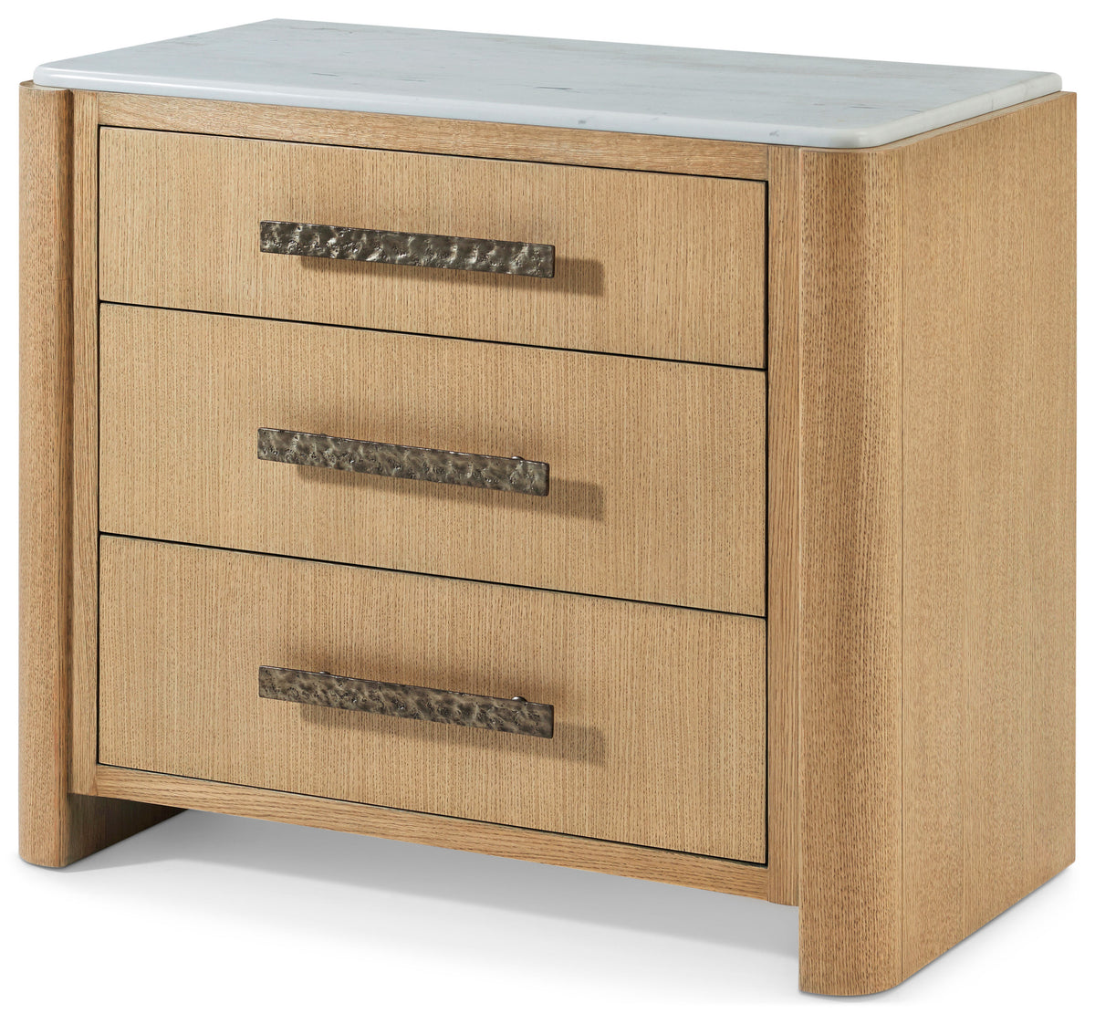 Essence Three Drawer Nightstand – Nightstands by Theodore Alexander | Sutter & Vale
