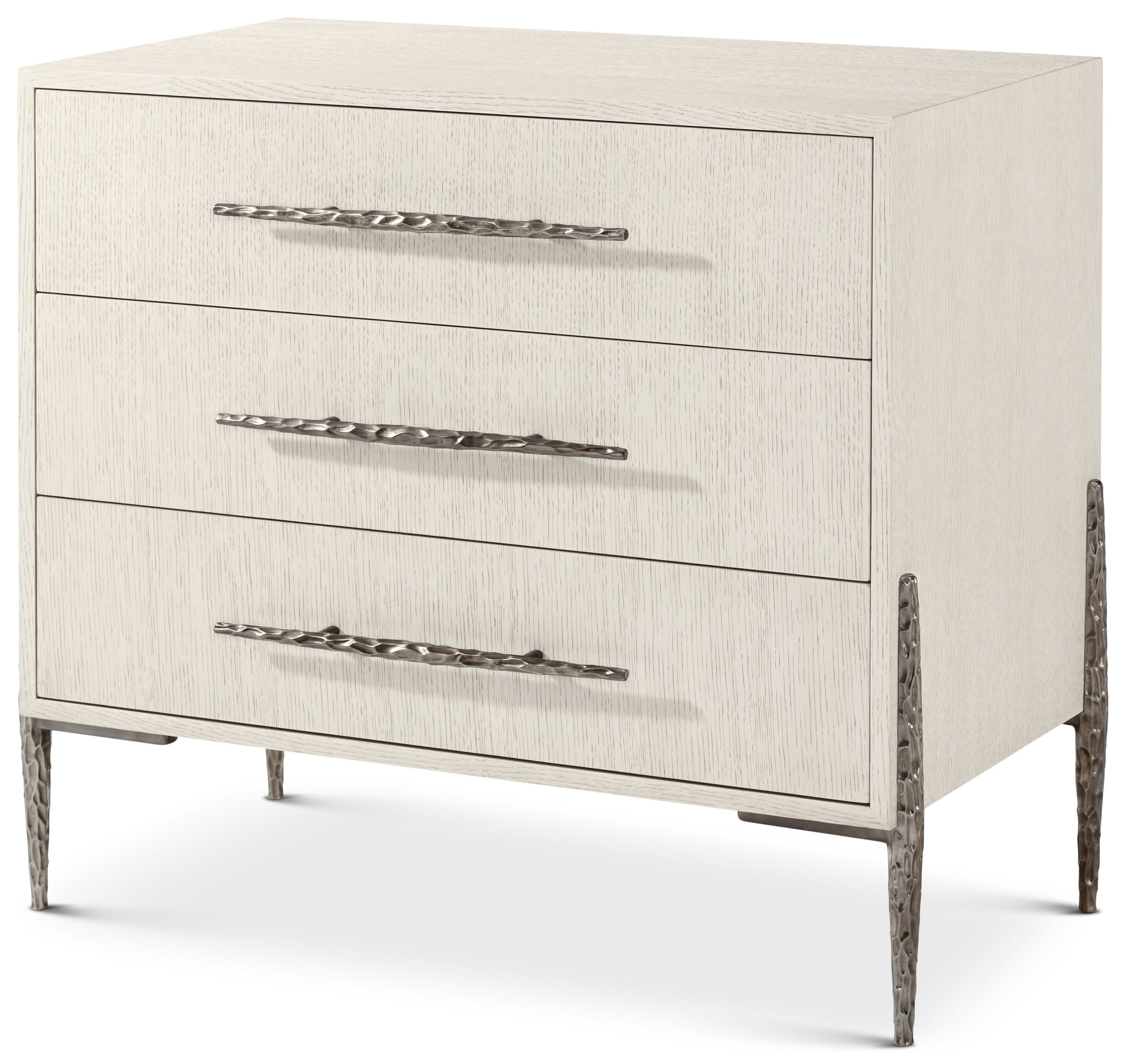 Essence Three Drawer Nightstand – Nightstands by Theodore Alexander | Sutter & Vale