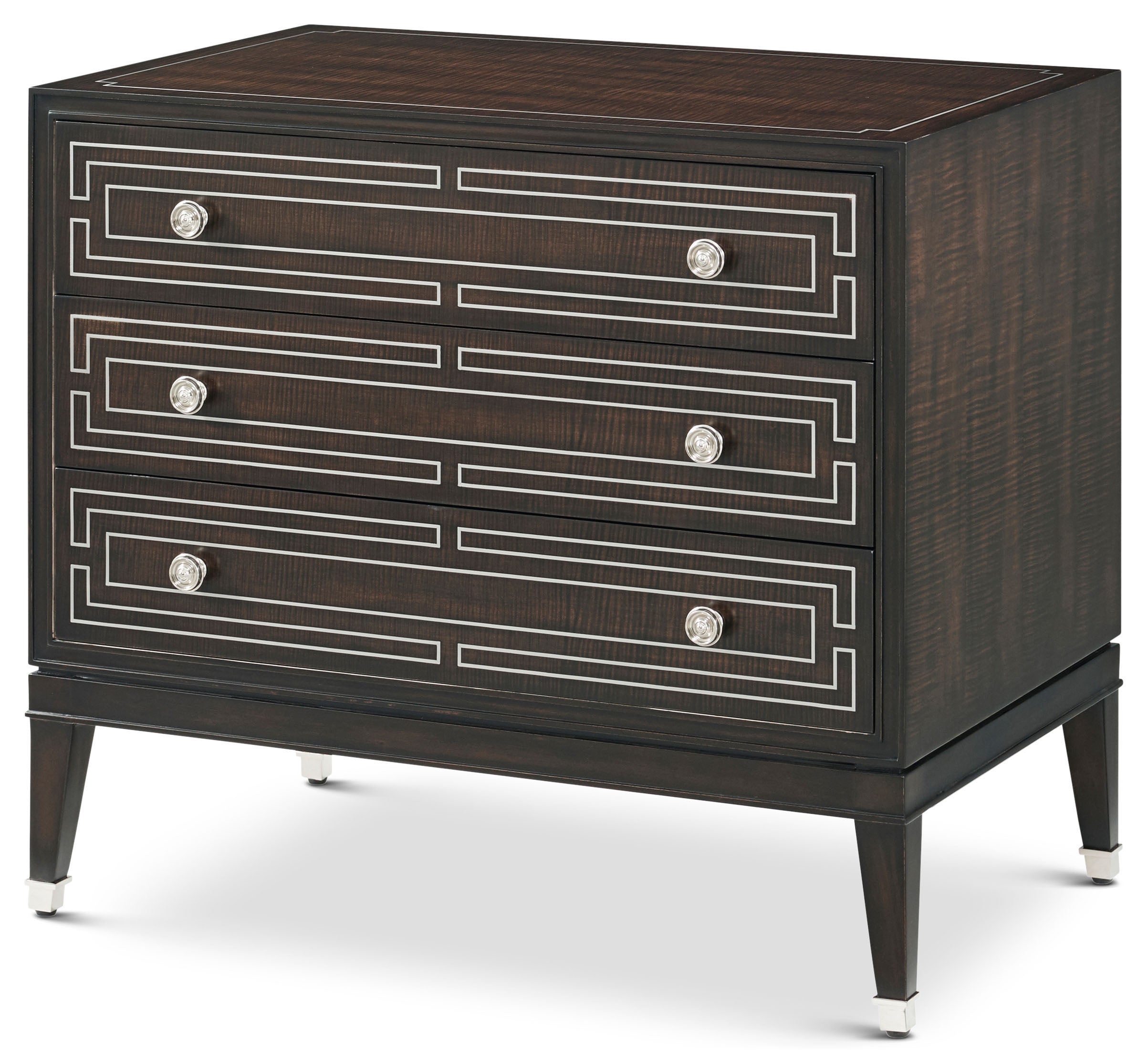 Spencer London 3-Drawer Nightstand | Theodore Alexander | Sutter & Vale