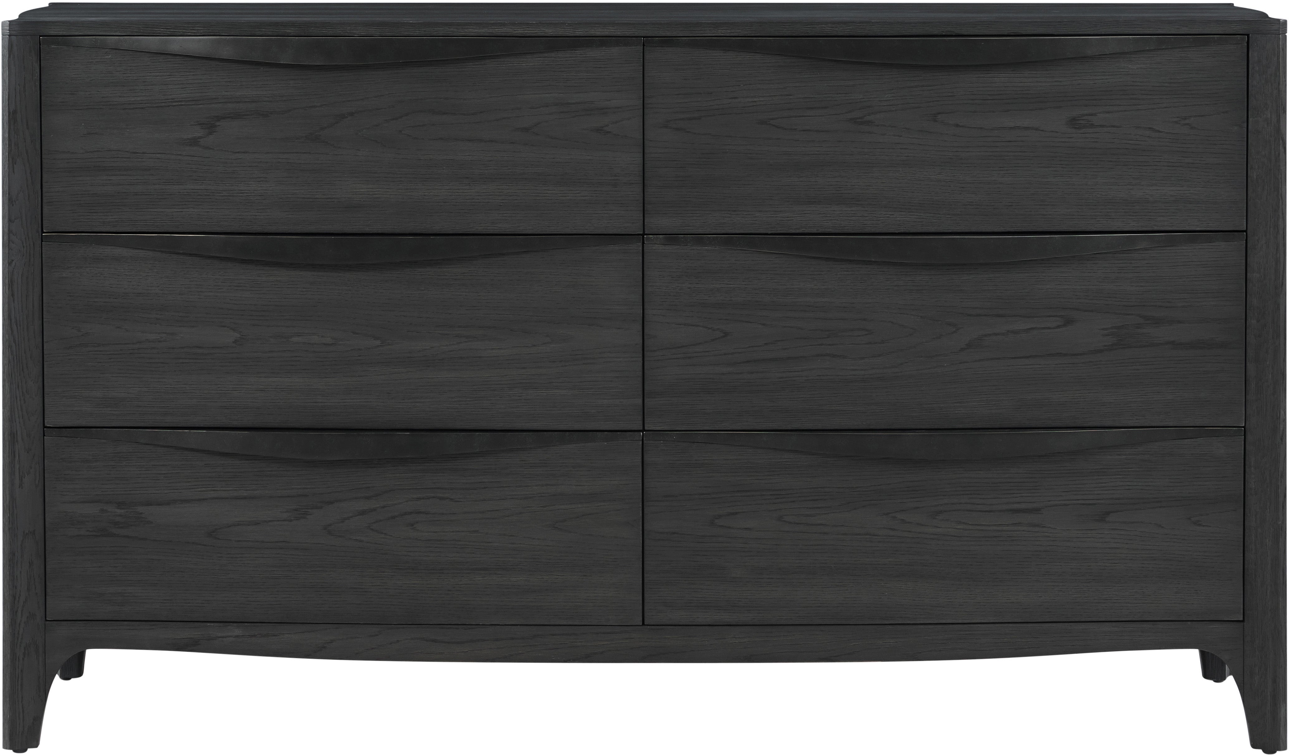 Rome 6-Drawer Dresser in Solid Wood, Veneer, Aluminium - Theodore Alexander