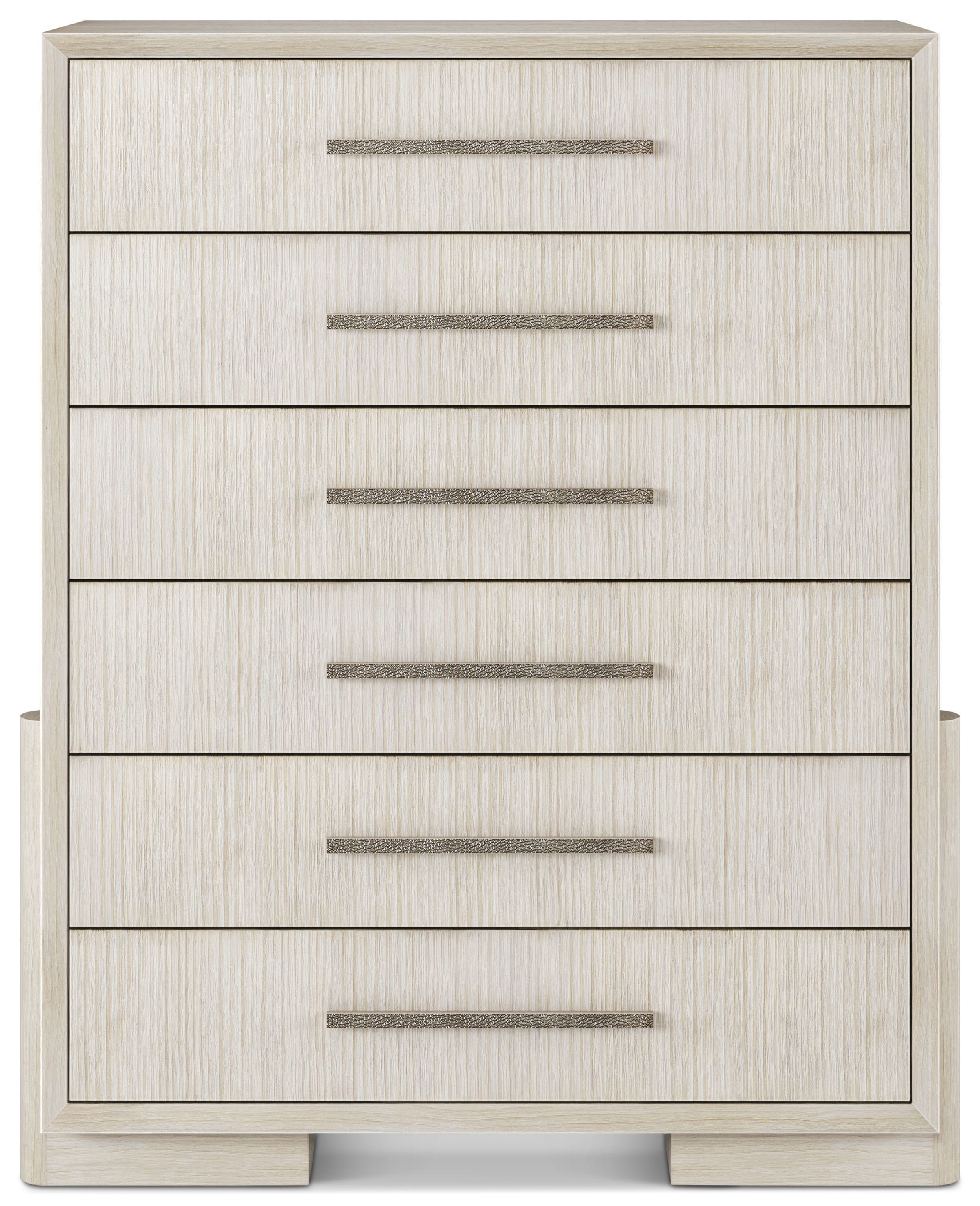 Urbane Tall Dresser in Pine Wood, Pine Veneer, Aluminium - Theodore Alexander