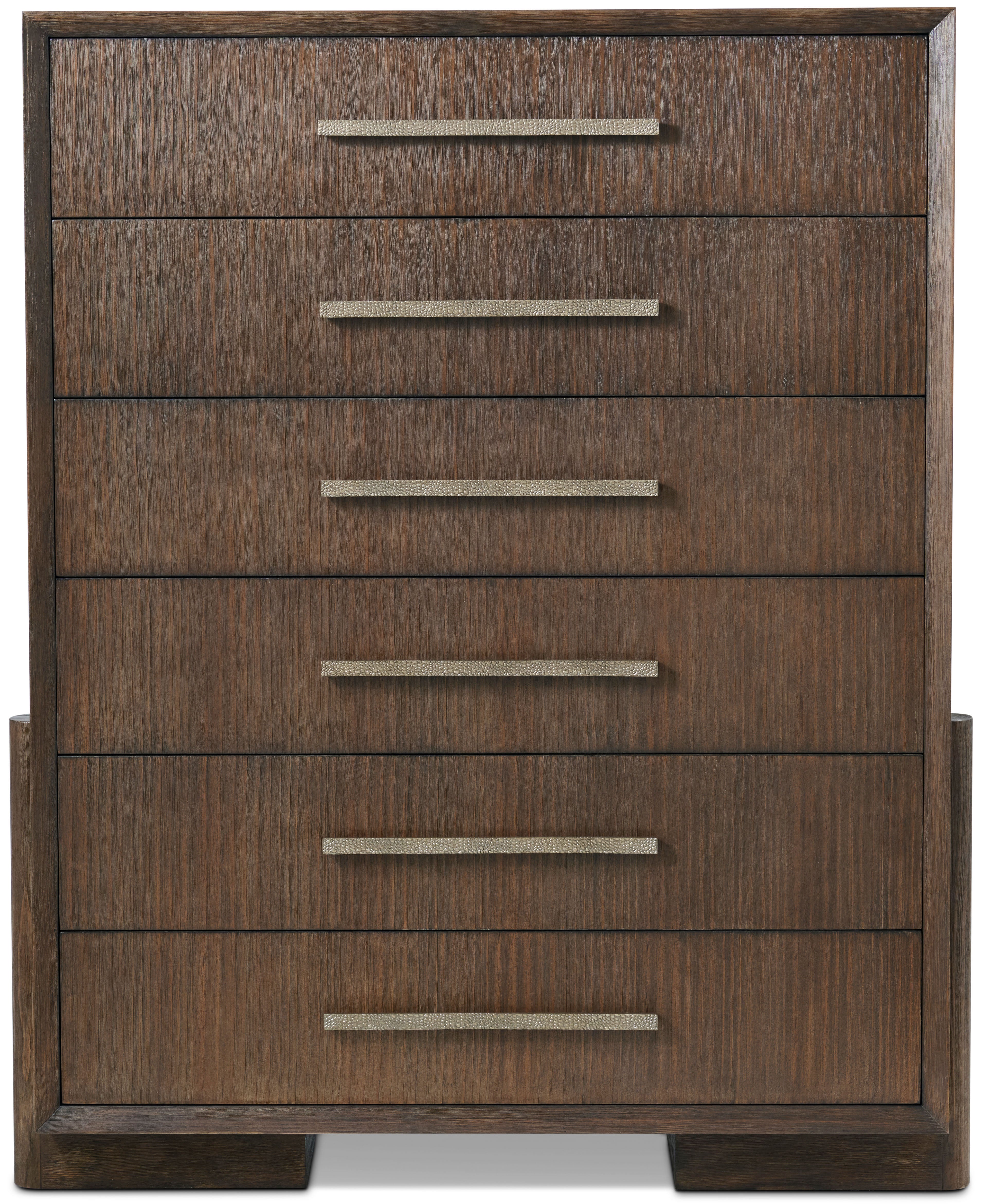 Urbane Tall Dresser in Pine Wood, Pine Veneer, Aluminium - Theodore Alexander