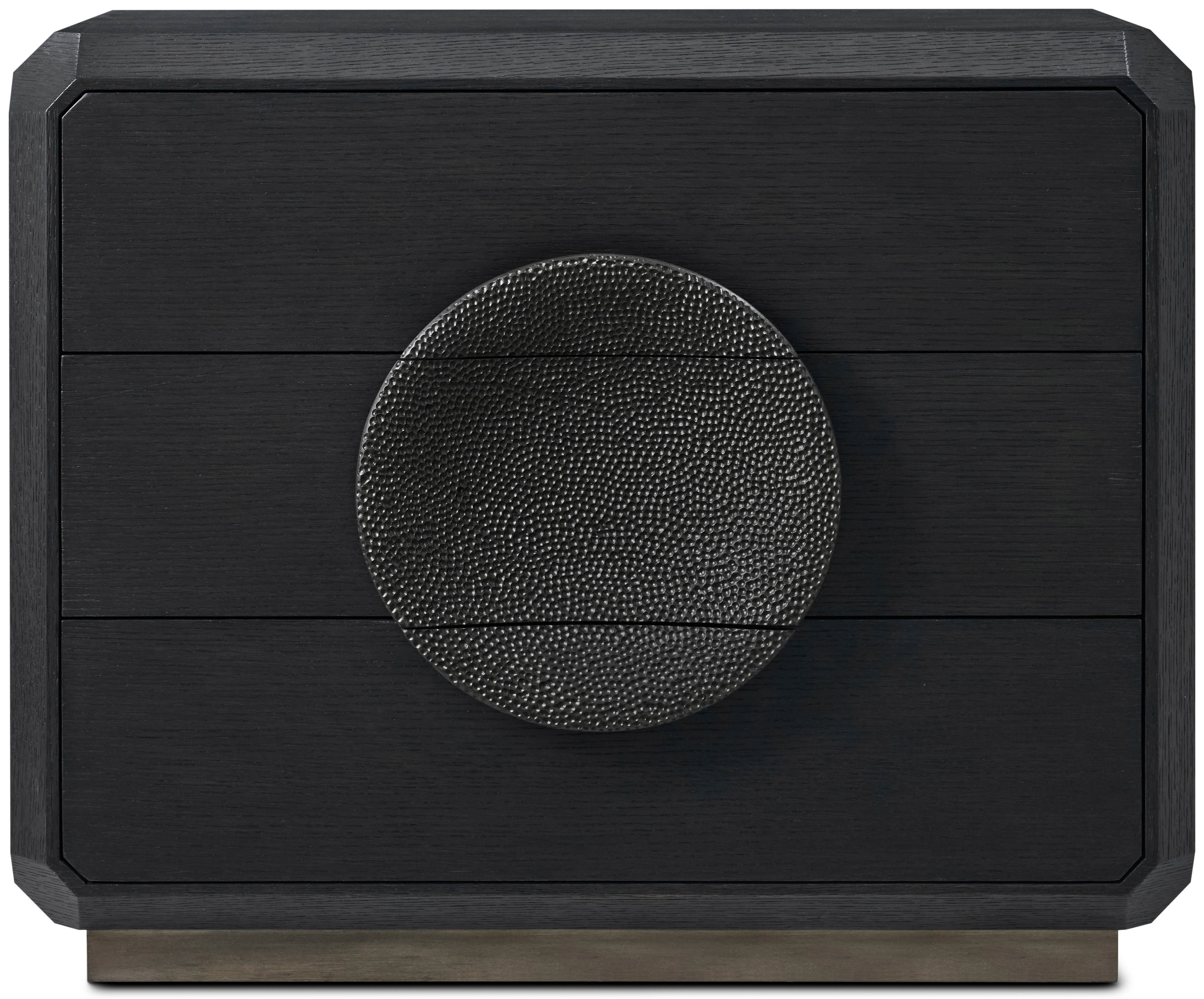 Spencer St. James Nightstand in Beech Wood, White Oak Veneer, Aluminium - Theodore Alexander