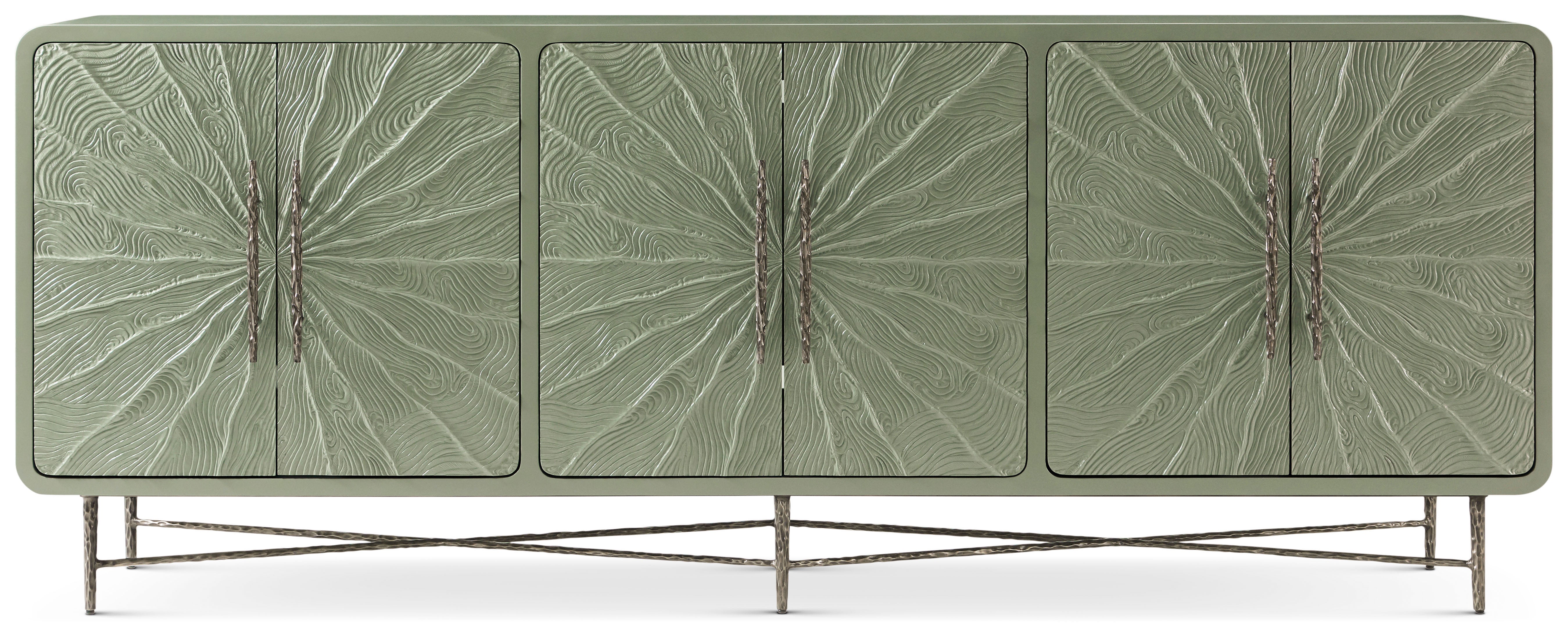 Essence Media Cabinet in PCF1207_Rose_Pine_FCF214_Rose_Pine / Aluminium, Veneer, Solid Wood - Theodore Alexander