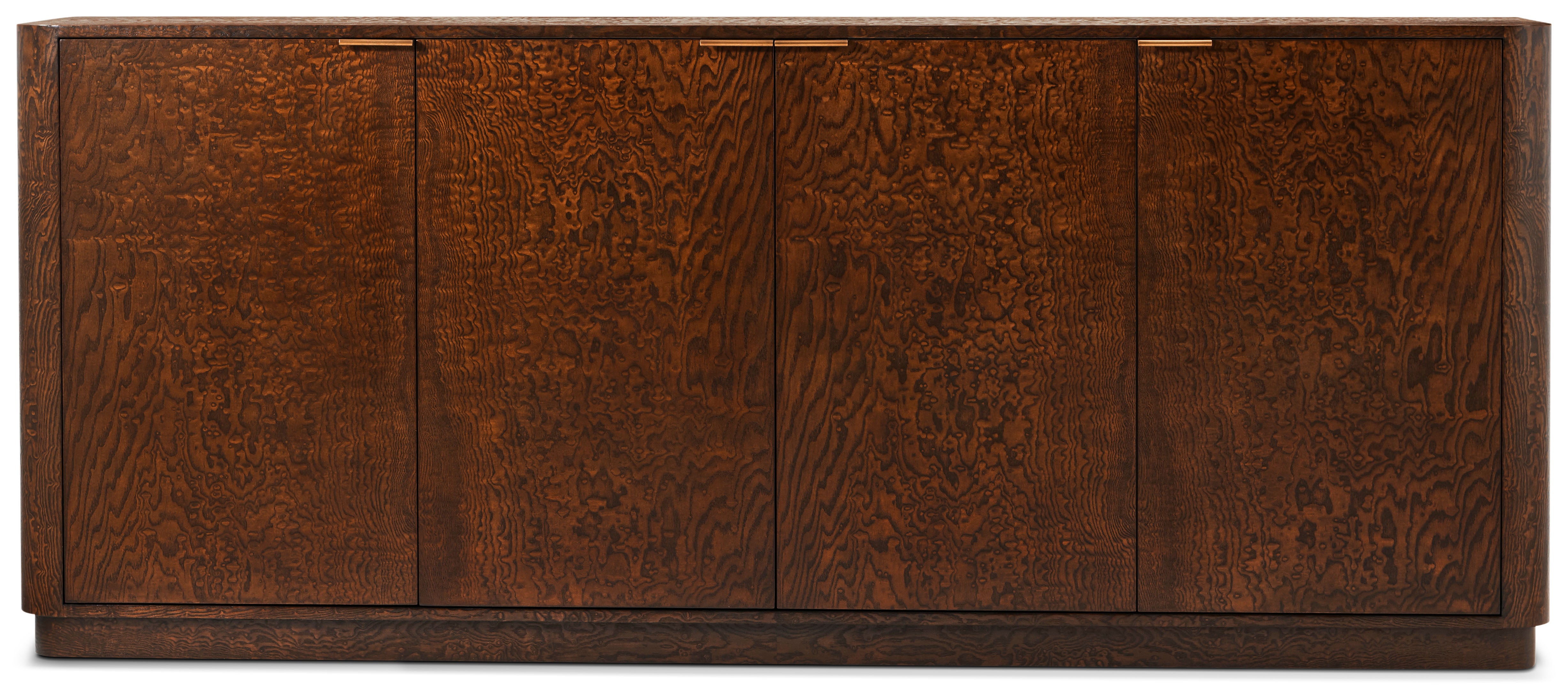 Kesden Sideboard in VCF1801_pyramid_brown_MCF538.B_satin_brass / Brass, Wood, Veneer - Theodore Alexander