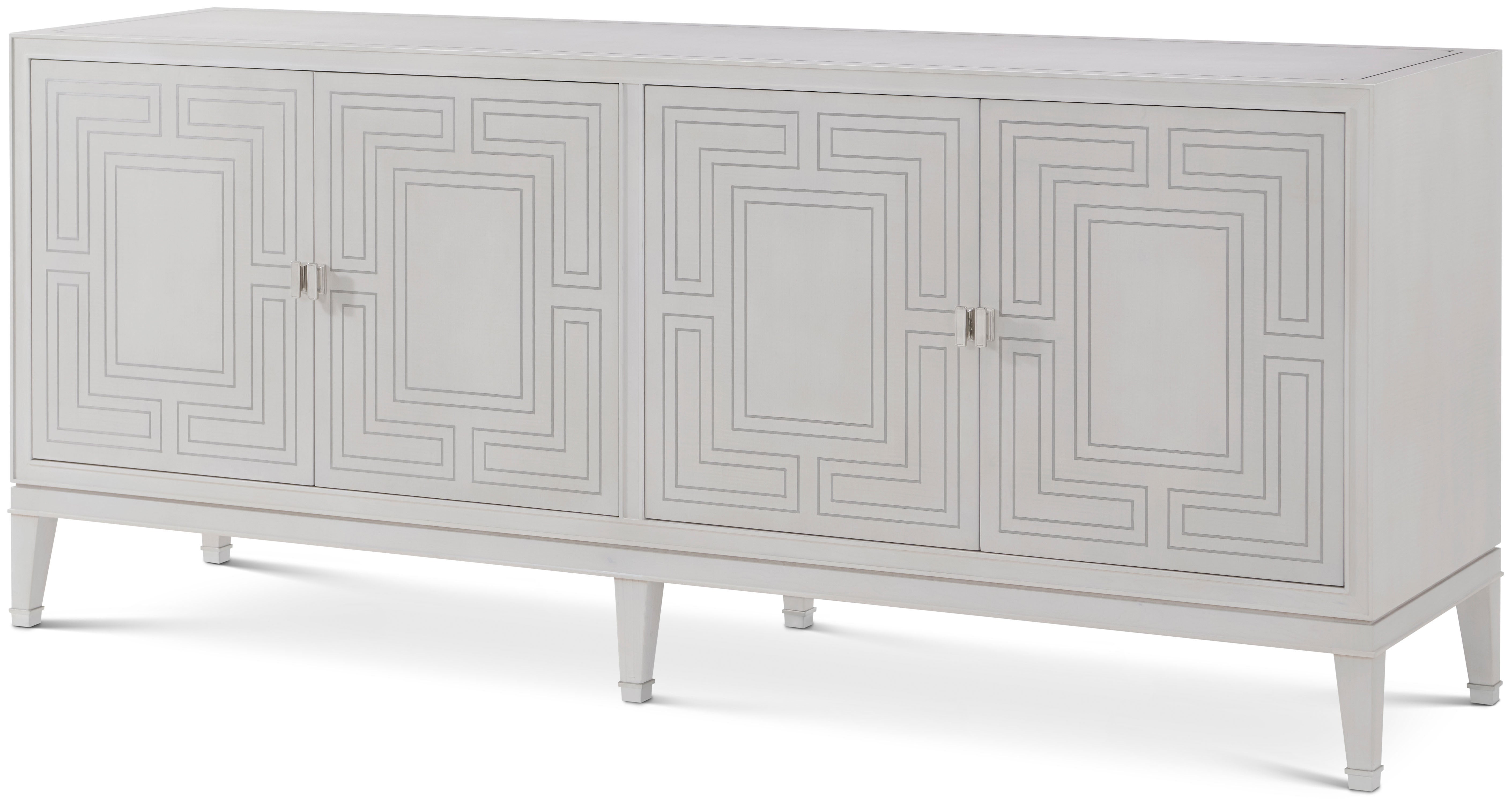 Spencer London Sideboard in Maple Wood, Sycamore Veneer, Brass - Theodore Alexander