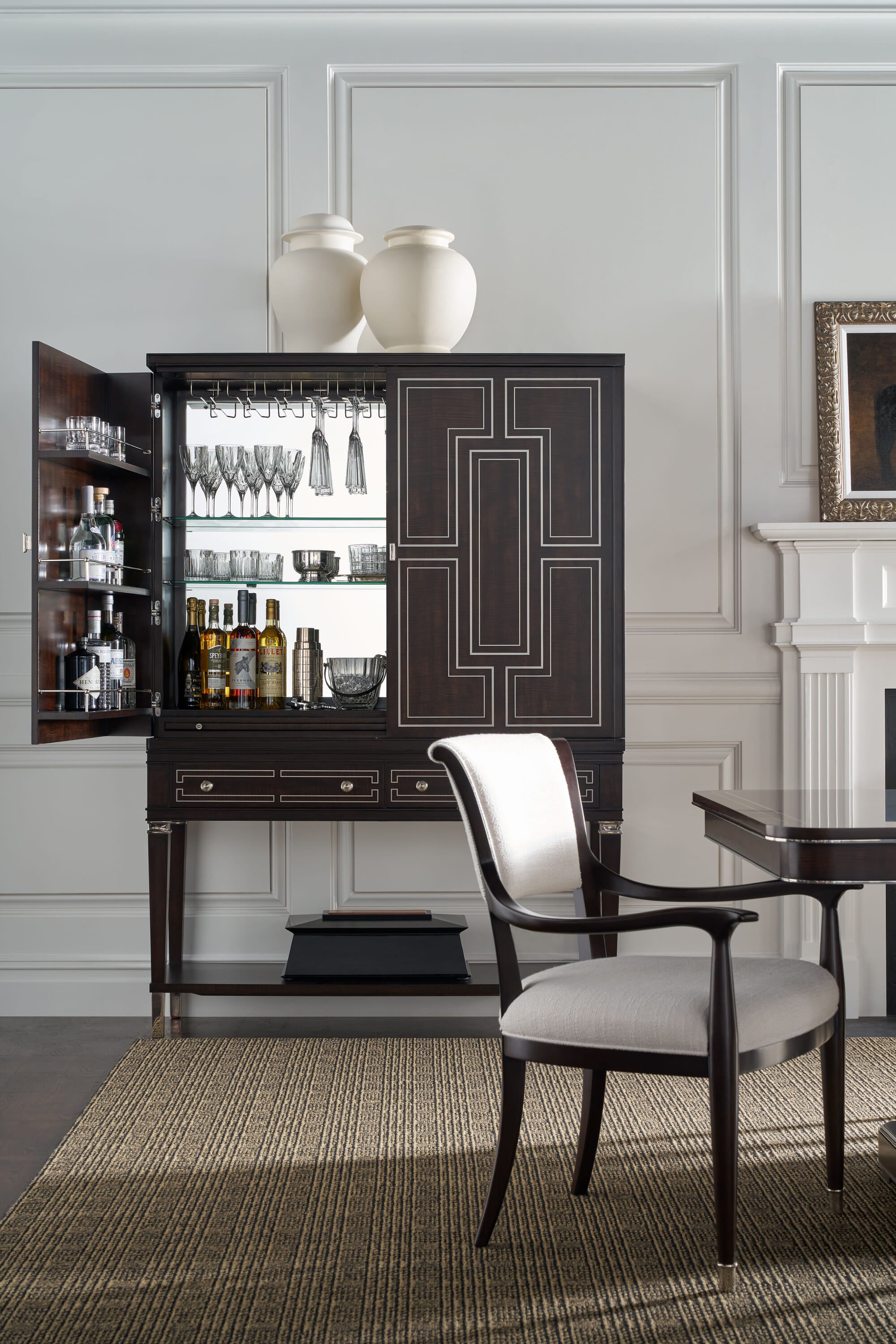 Spencer London Bar Cabinet – Bar Carts & Cabinets by Theodore Alexander | Sutter & Vale