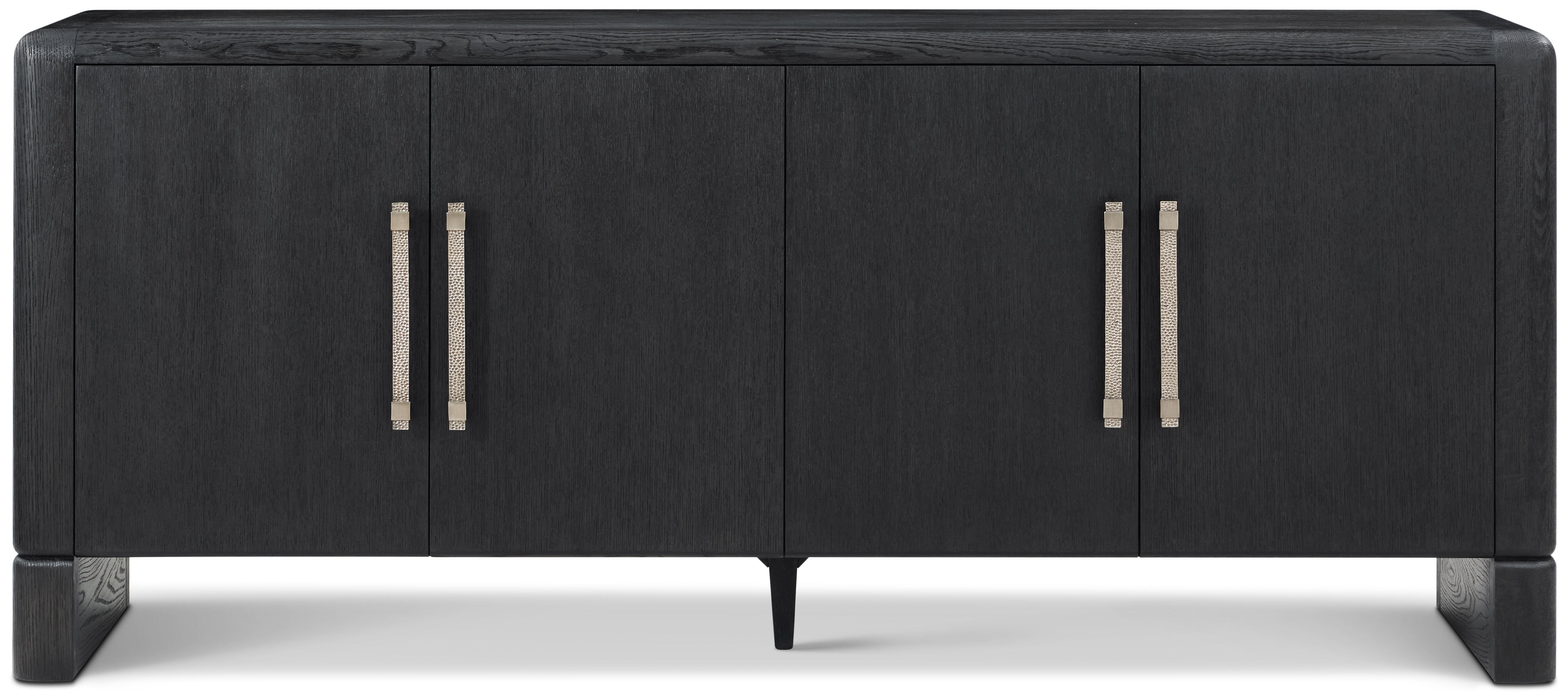 Luna 4-Door Sideboard in Solid Wood, Veneer, Aluminium - Theodore Alexander