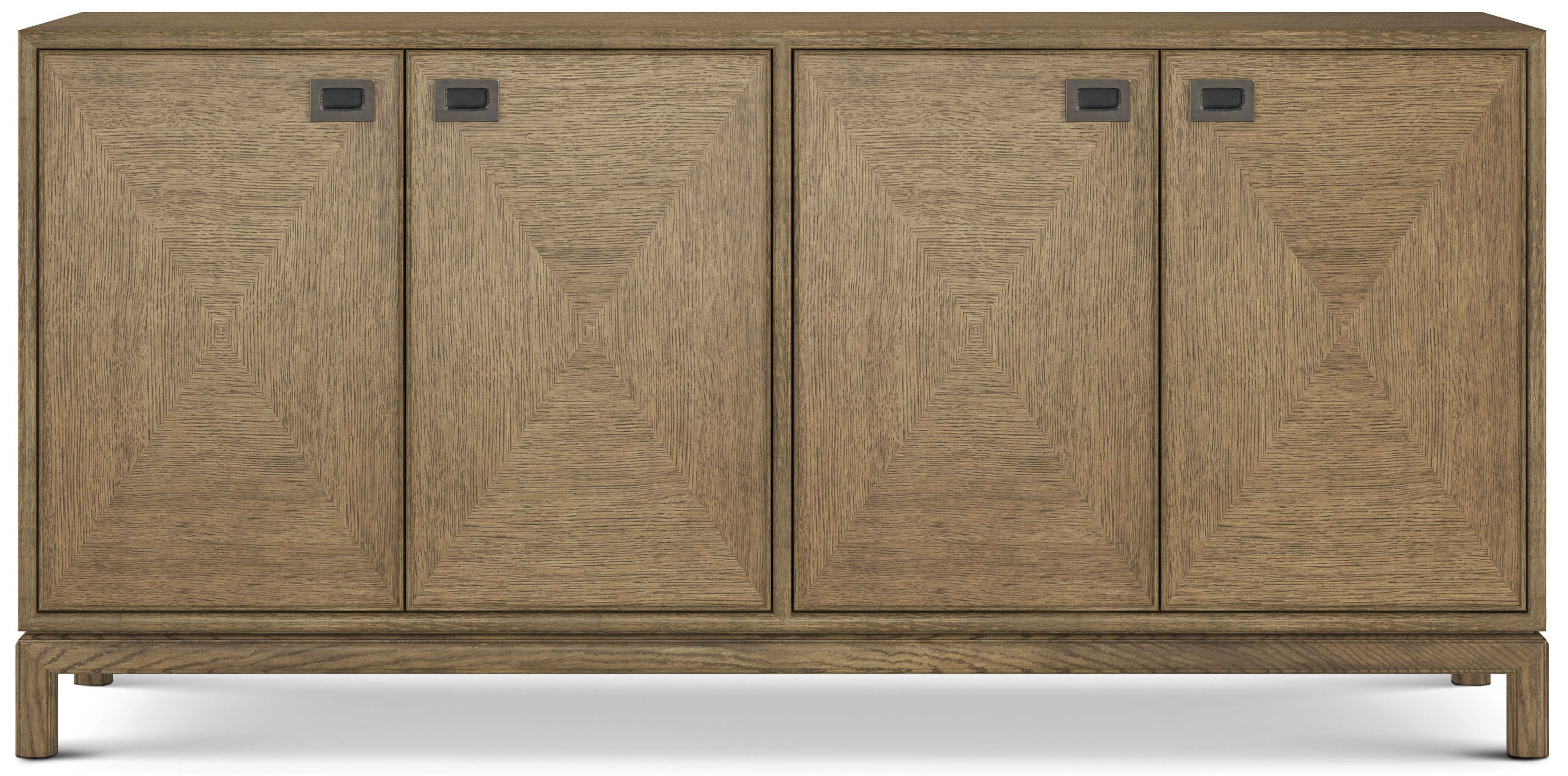 Montauk Sideboard in Oak Wood, Oak Veneer, Aluminium - Theodore Alexander