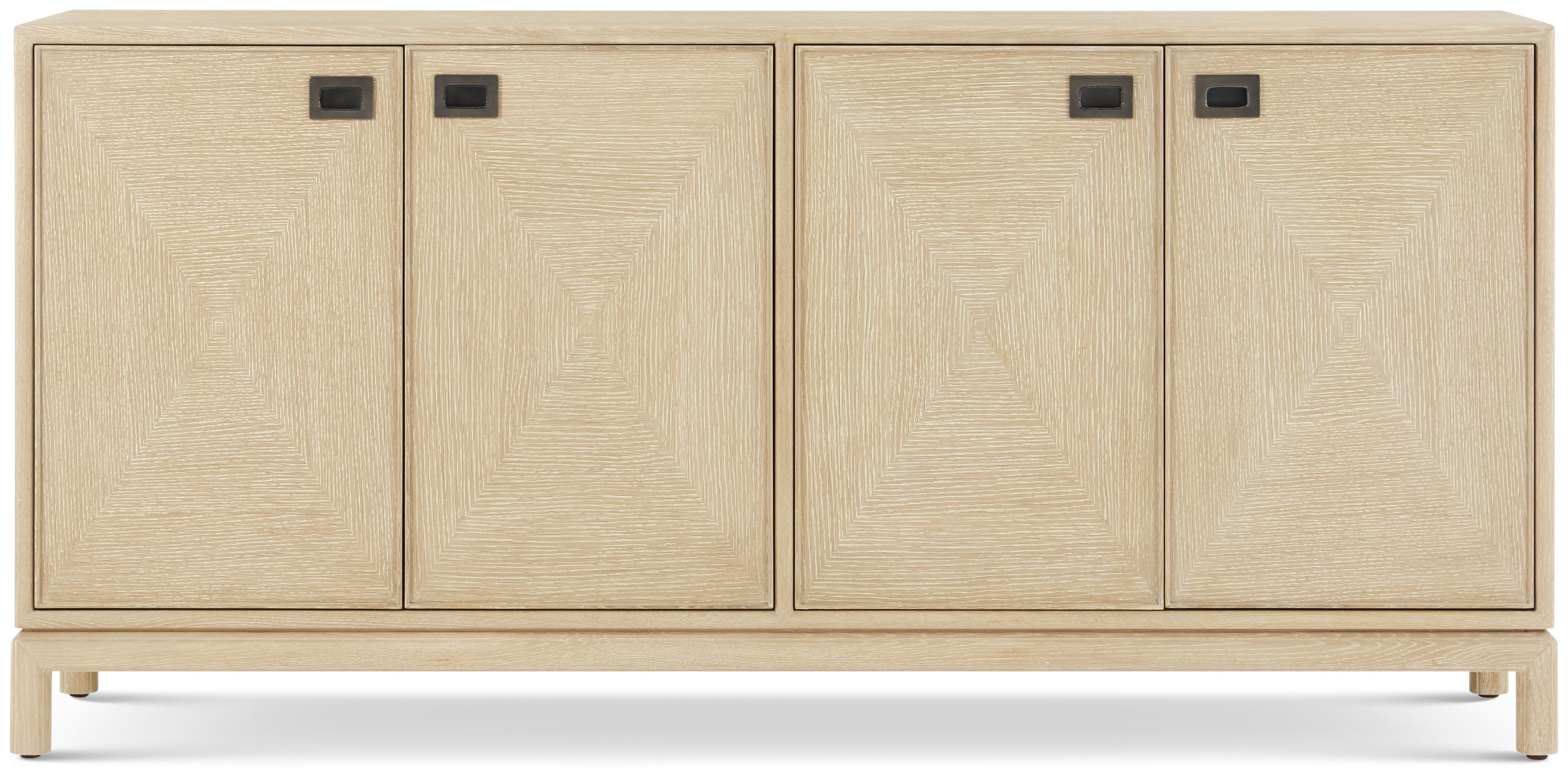 Montauk Sideboard in Oak Wood, Oak Veneer, Aluminium - Theodore Alexander