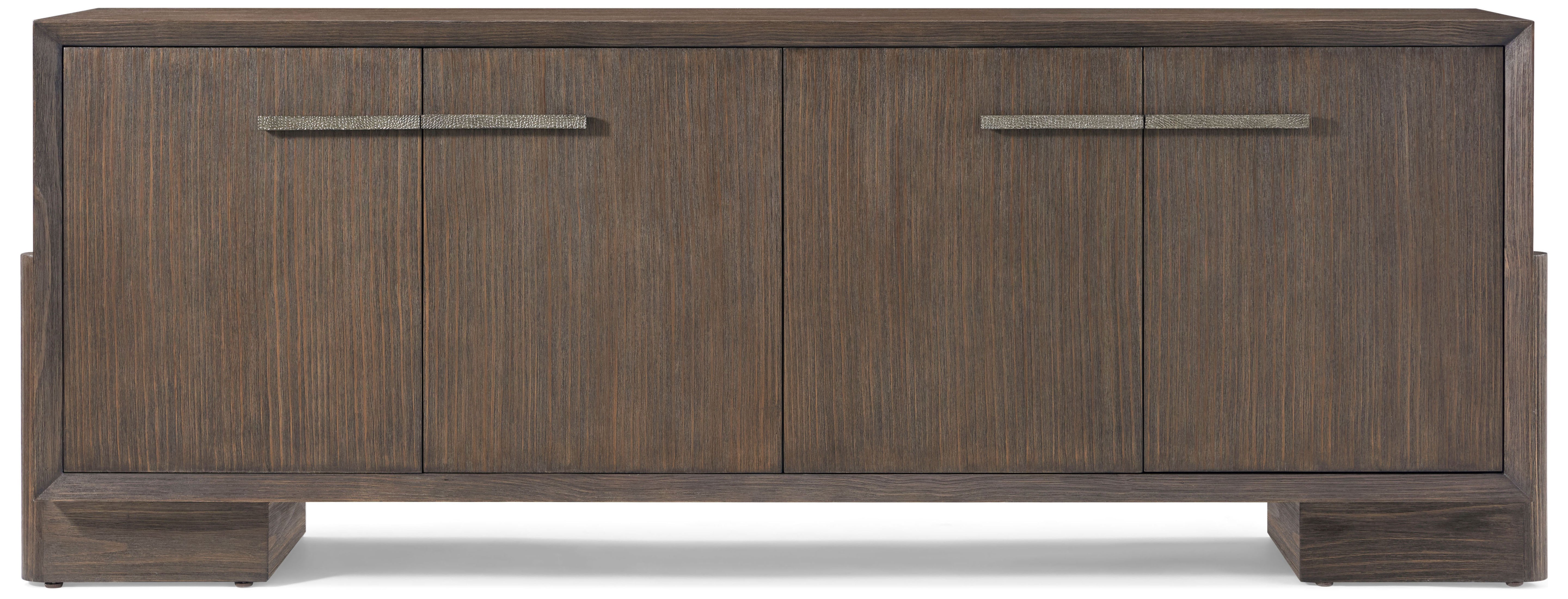 Urbane Credenza in Pine Wood, Pine Veneer, Aluminium - Theodore Alexander