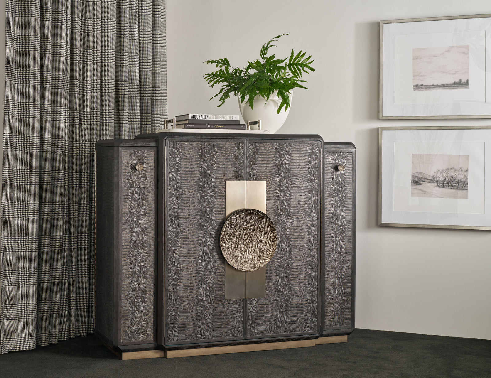 Spencer St. James Bar Cabinet – Bar Carts & Cabinets by Theodore Alexander | Sutter & Vale