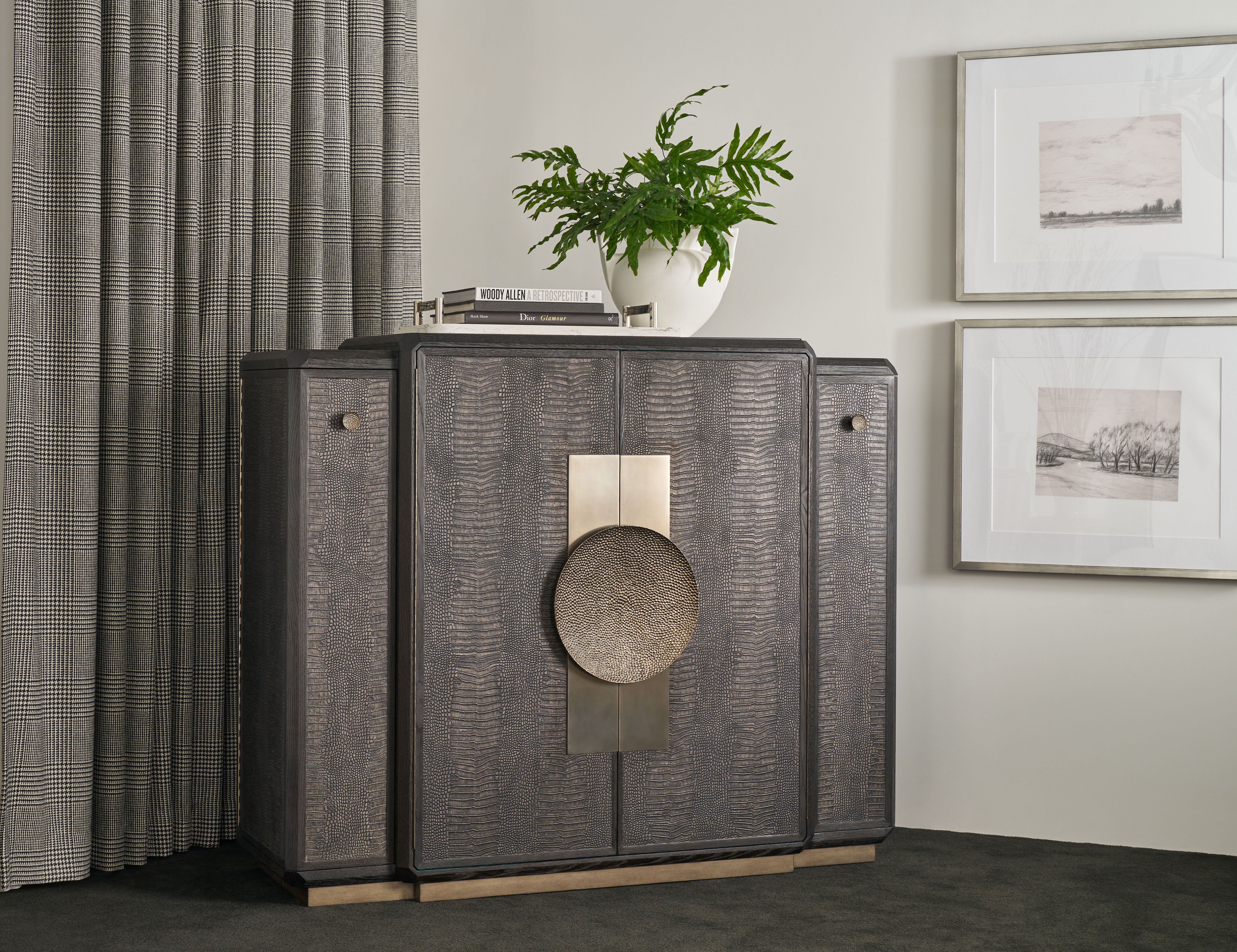 Spencer St. James Bar Cabinet – Bar Carts & Cabinets by Theodore Alexander | Sutter & Vale