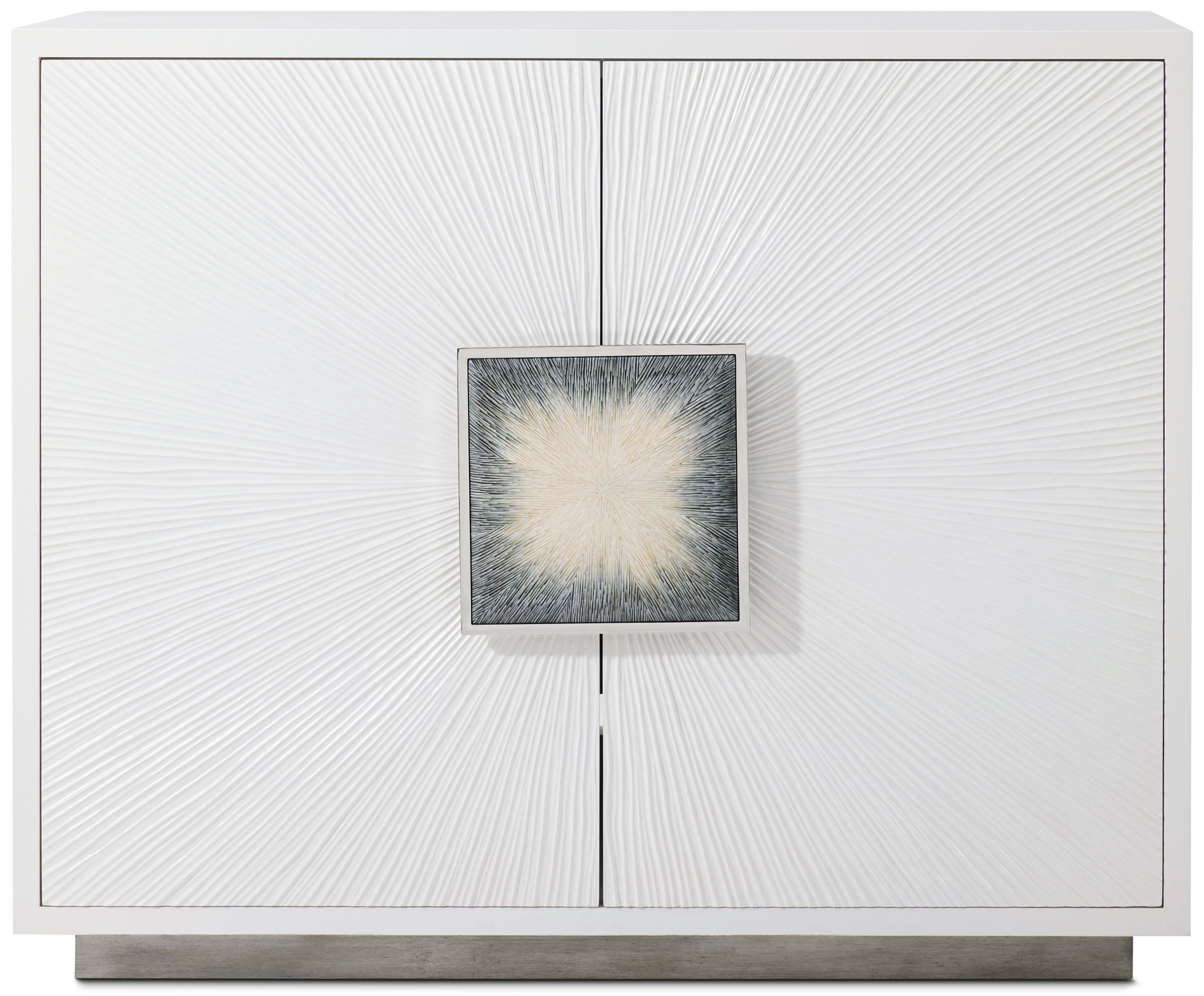 Panos Chest in Composite, Stainless Steel - Theodore Alexander