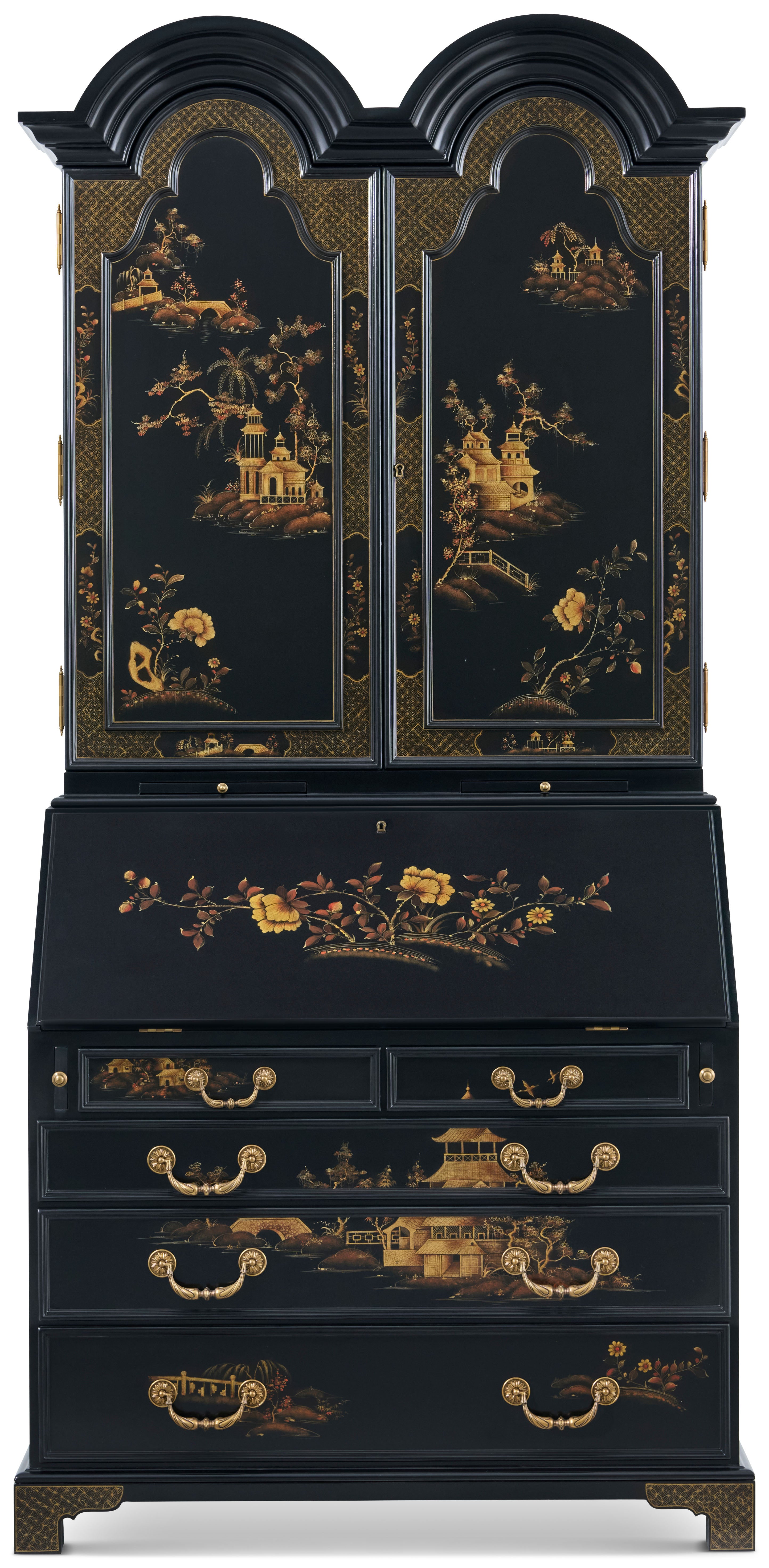 Pavilion Secretaire in Beech Wood, Brass - Theodore Alexander