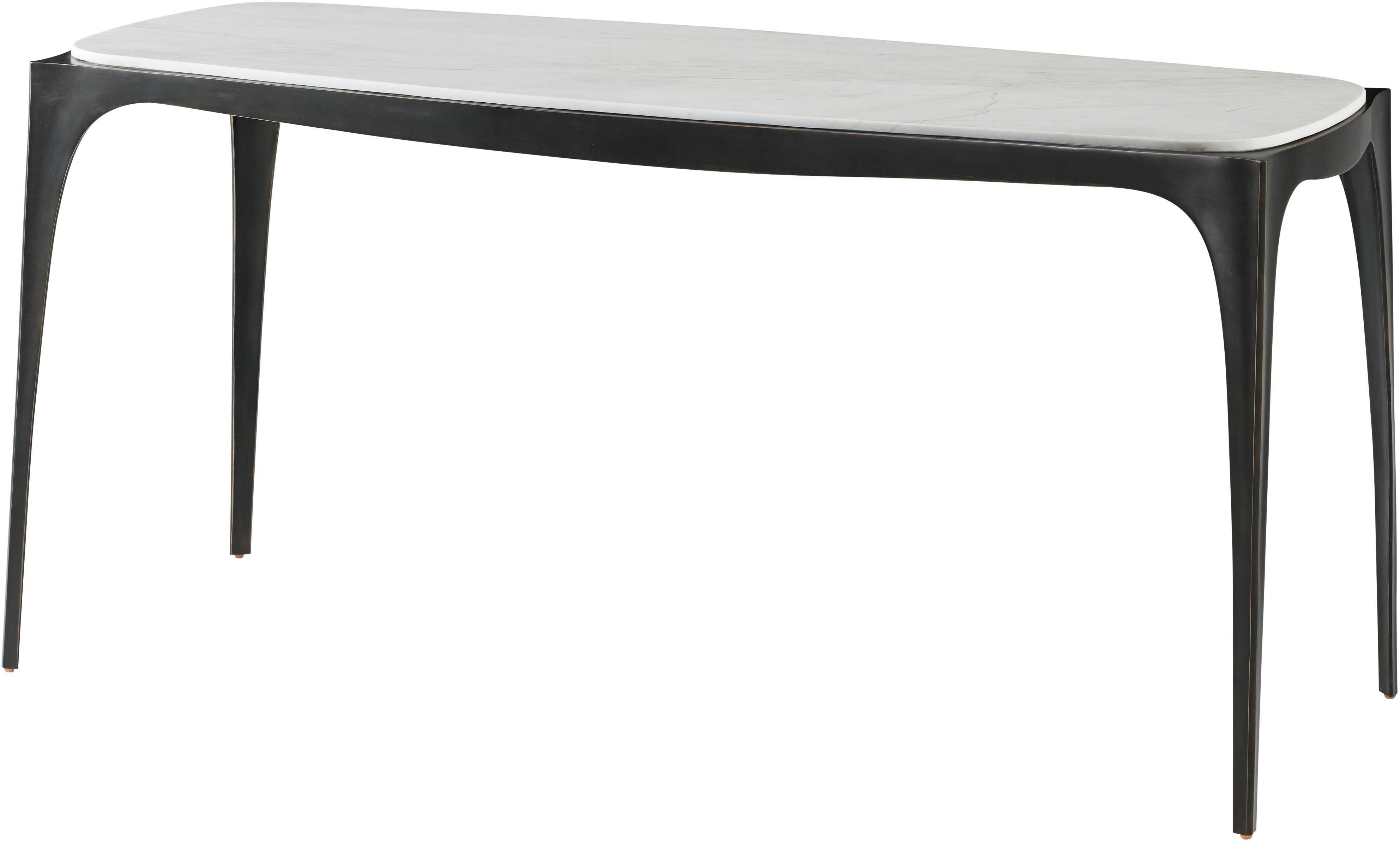 Rome Desk in Gold_Dolomite_Marble / Aluminium, Marble - Theodore Alexander