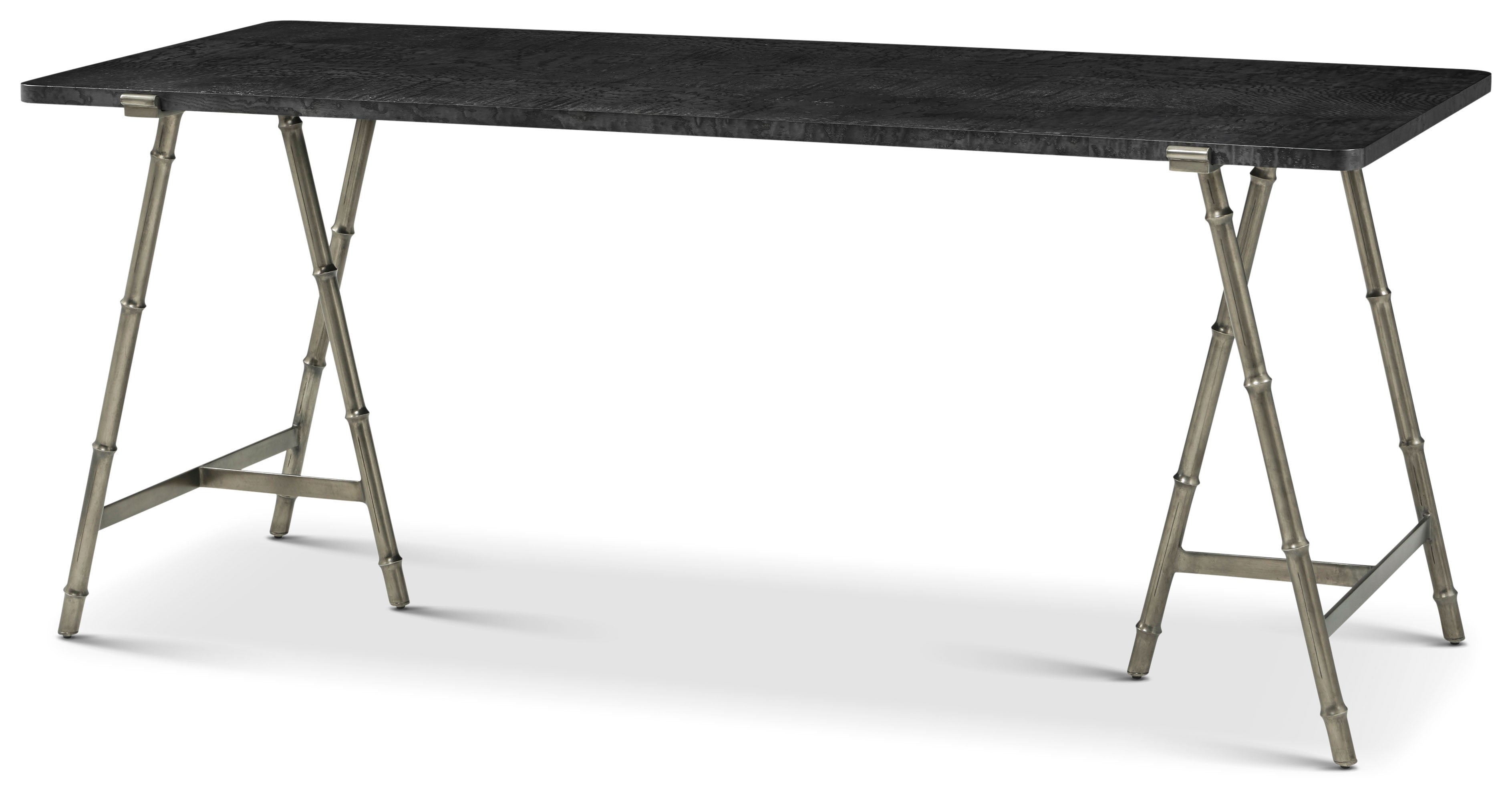 Kesden Desk in VCF1798_silent_black_MCF586_kesden_brass / Brass, Wood, Veneer - Theodore Alexander