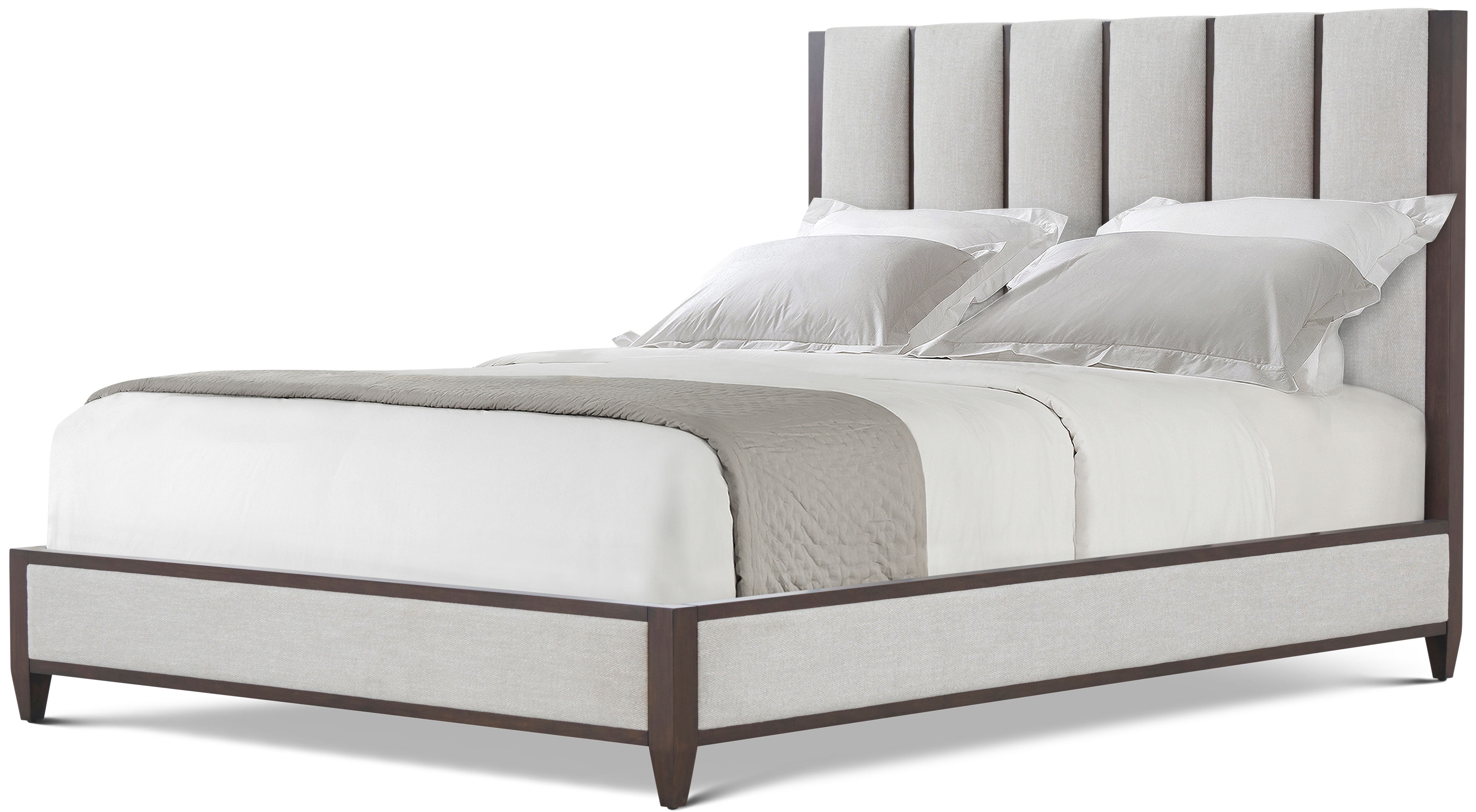 Lido US Queen Bed II in VCF1736.2G_Bistre / Wood - Theodore Alexander