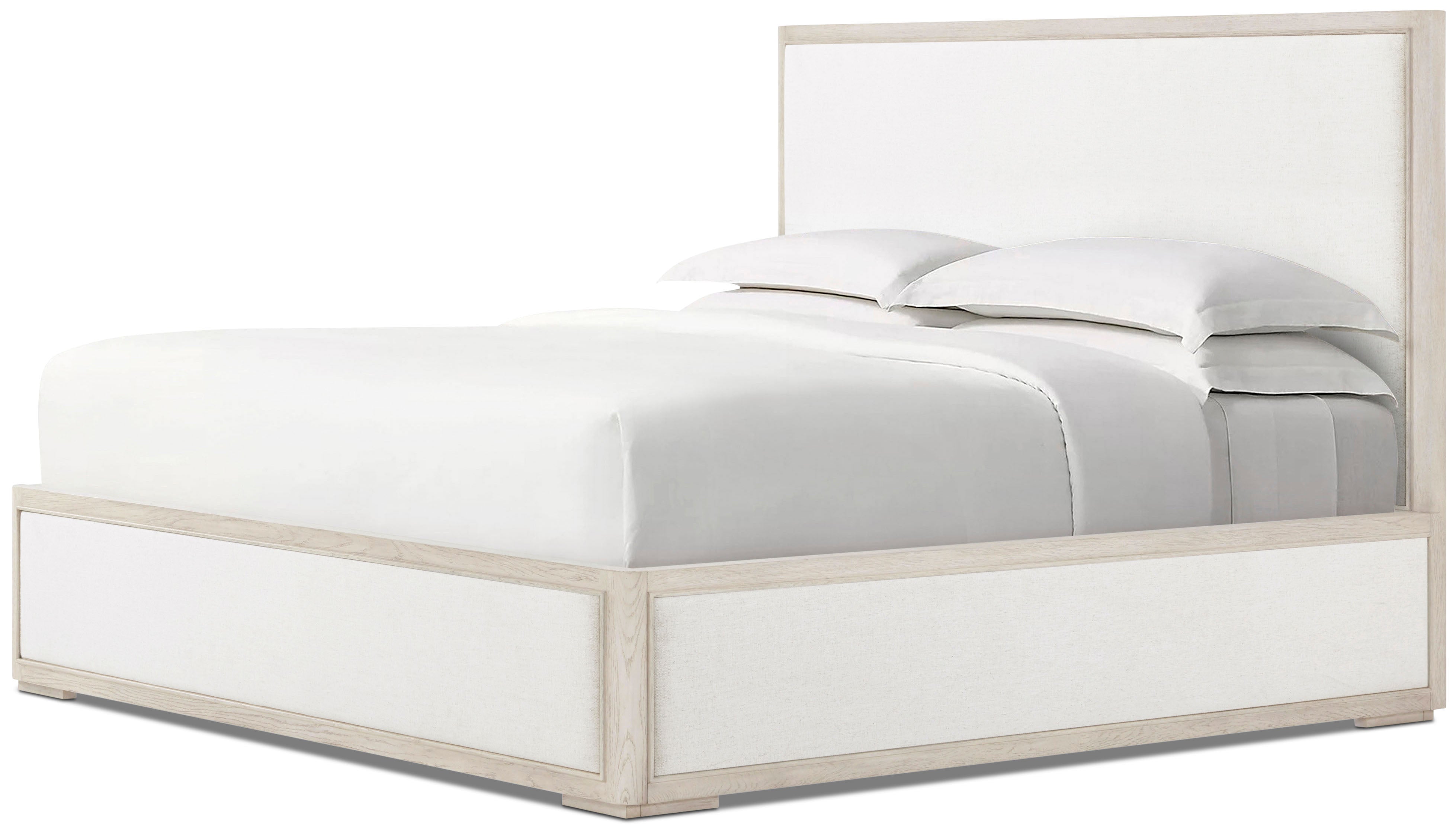 Surrey US Queen Upholstery Bed in VCF1884_Dover / Oak Wood, Oak Veneer - Theodore Alexander