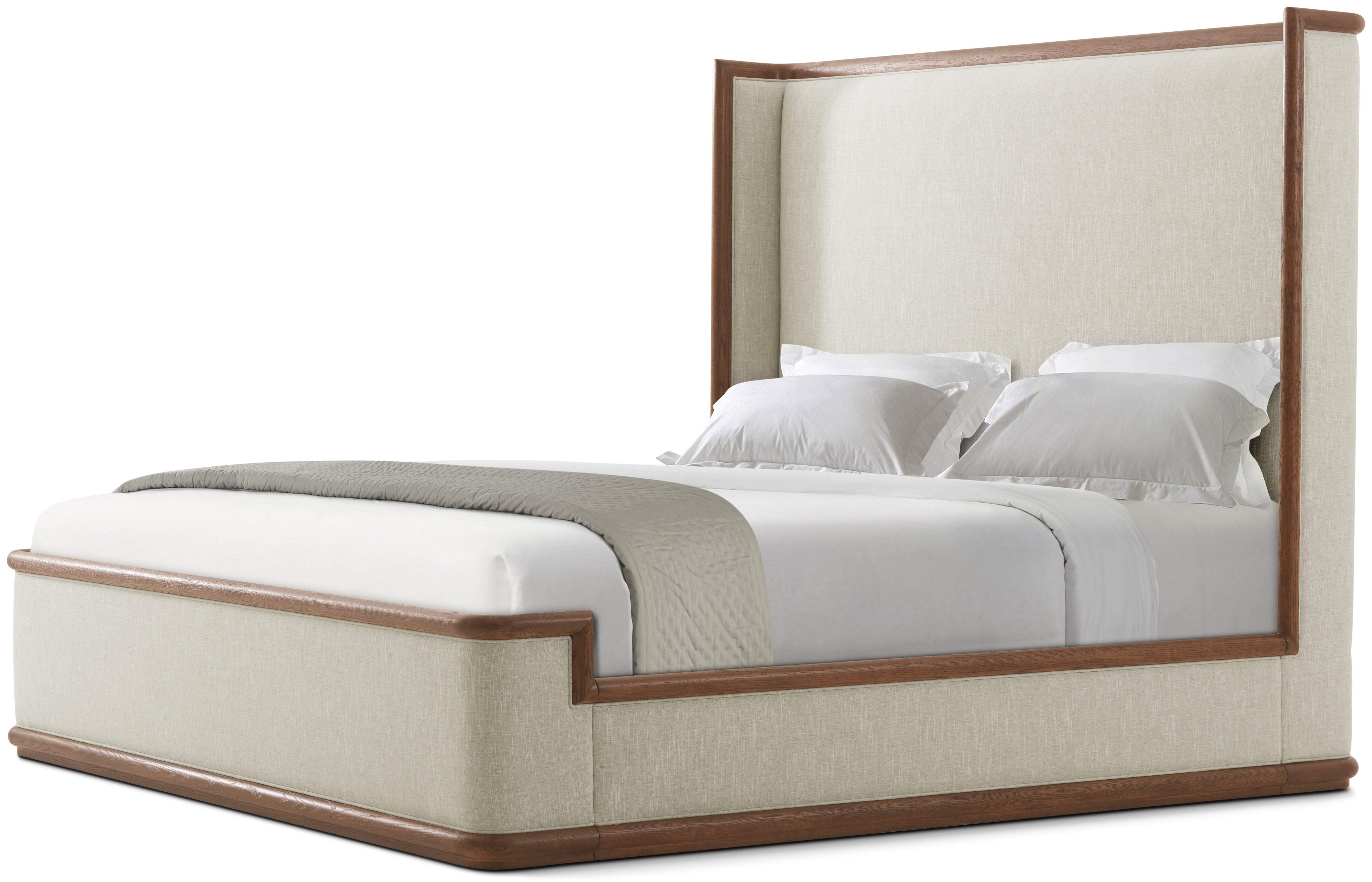 Catalina Upholstered US Queen Bed in PCF1177.1J2G_Earth / Wood - Theodore Alexander