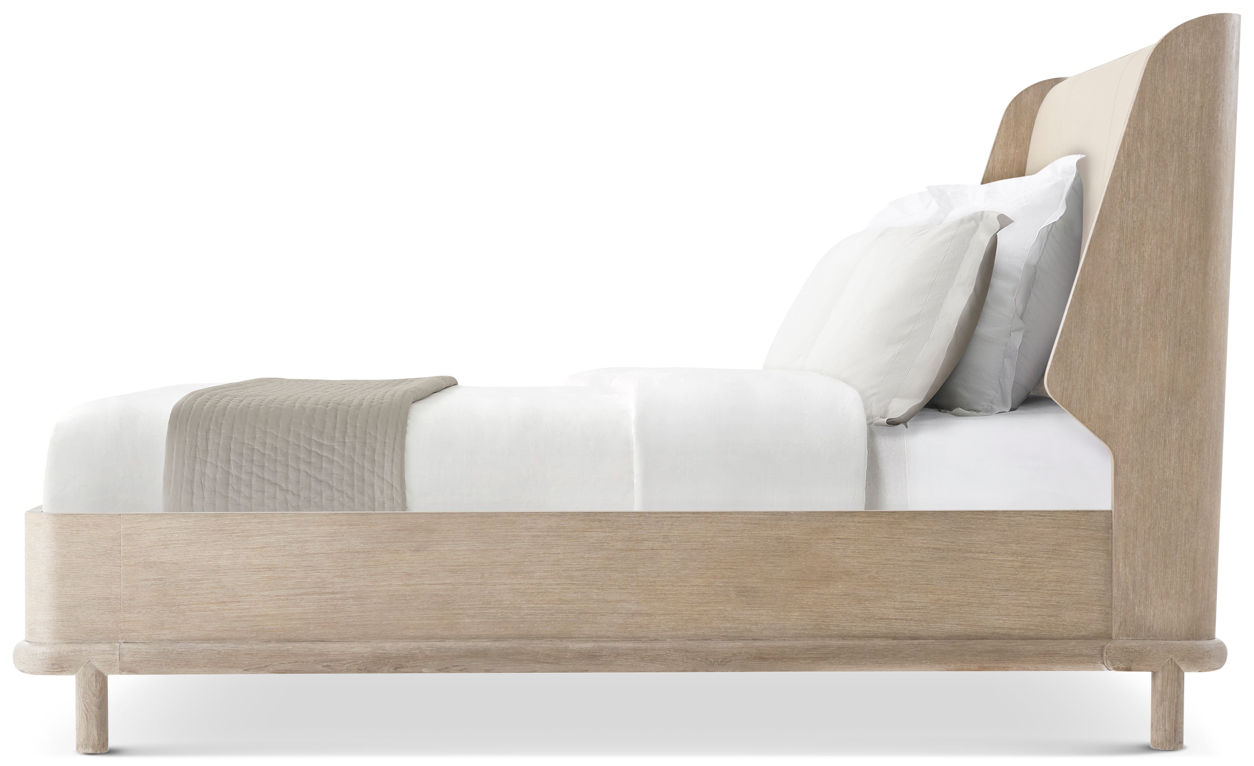 Repose Wooden With Upholstered Headboard US King Bed – Beds by Theodore Alexander | Sutter & Vale