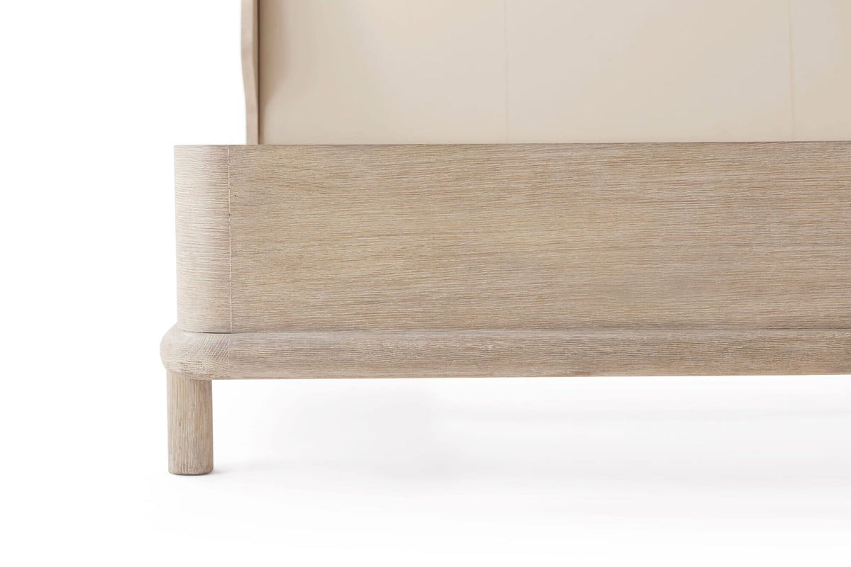 Repose Wooden With Upholstered Headboard US King Bed - Beds by Theodore Alexander