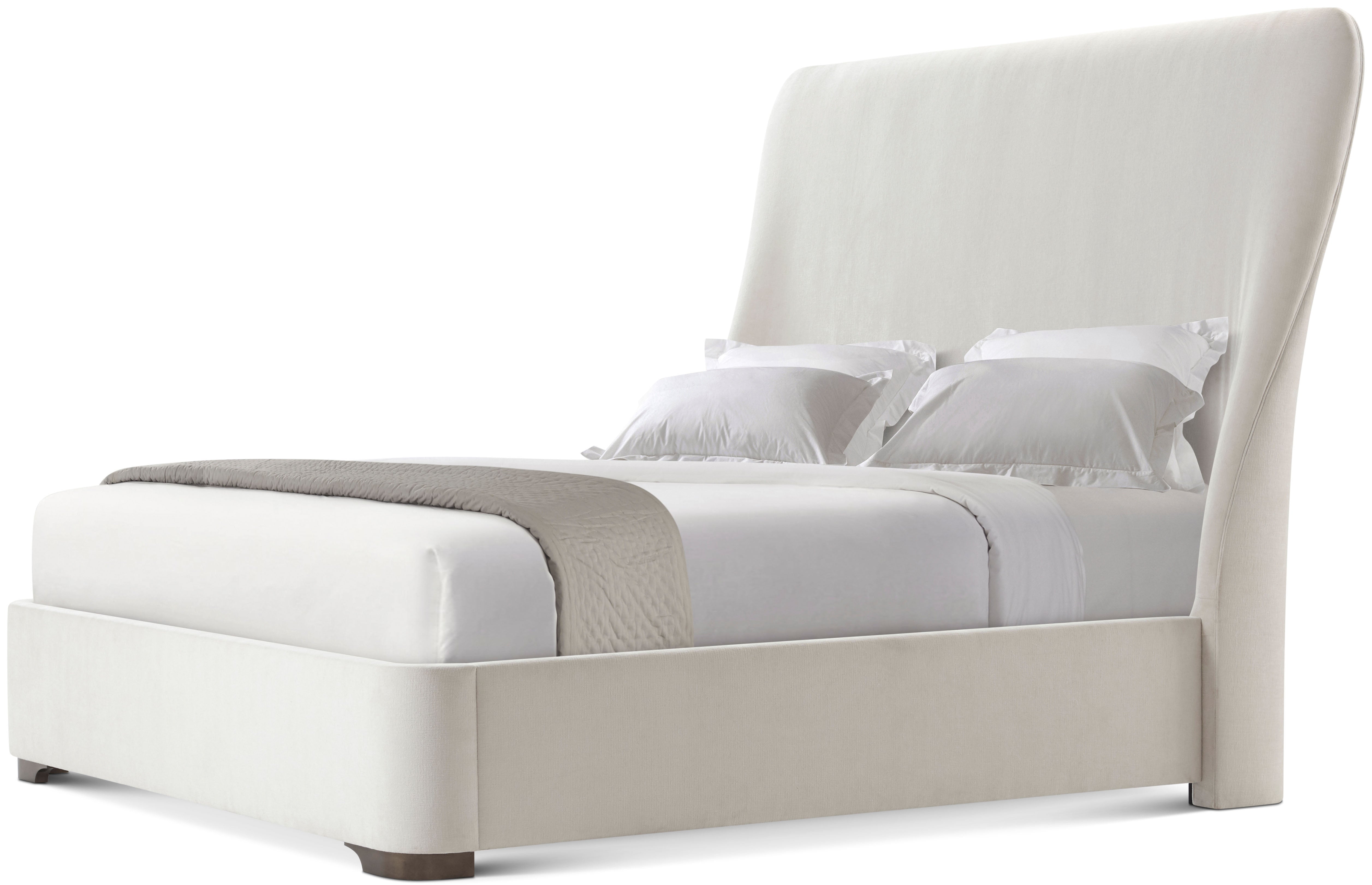 Essence Upholstered US King Bed in MCF552.A_Volcanic_1 / Aluminium, Solid Wood - Theodore Alexander