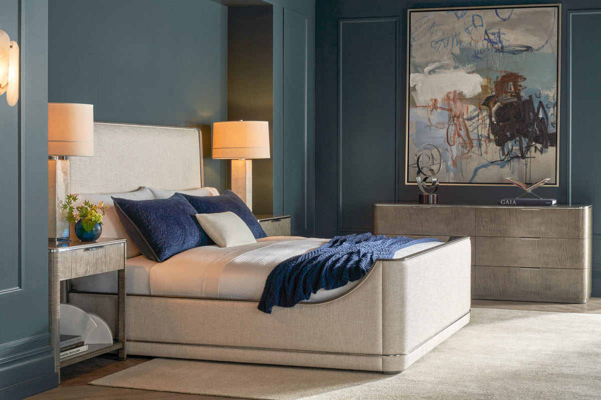 Hudson King Upholstered Bed – Beds by Theodore Alexander | Sutter & Vale