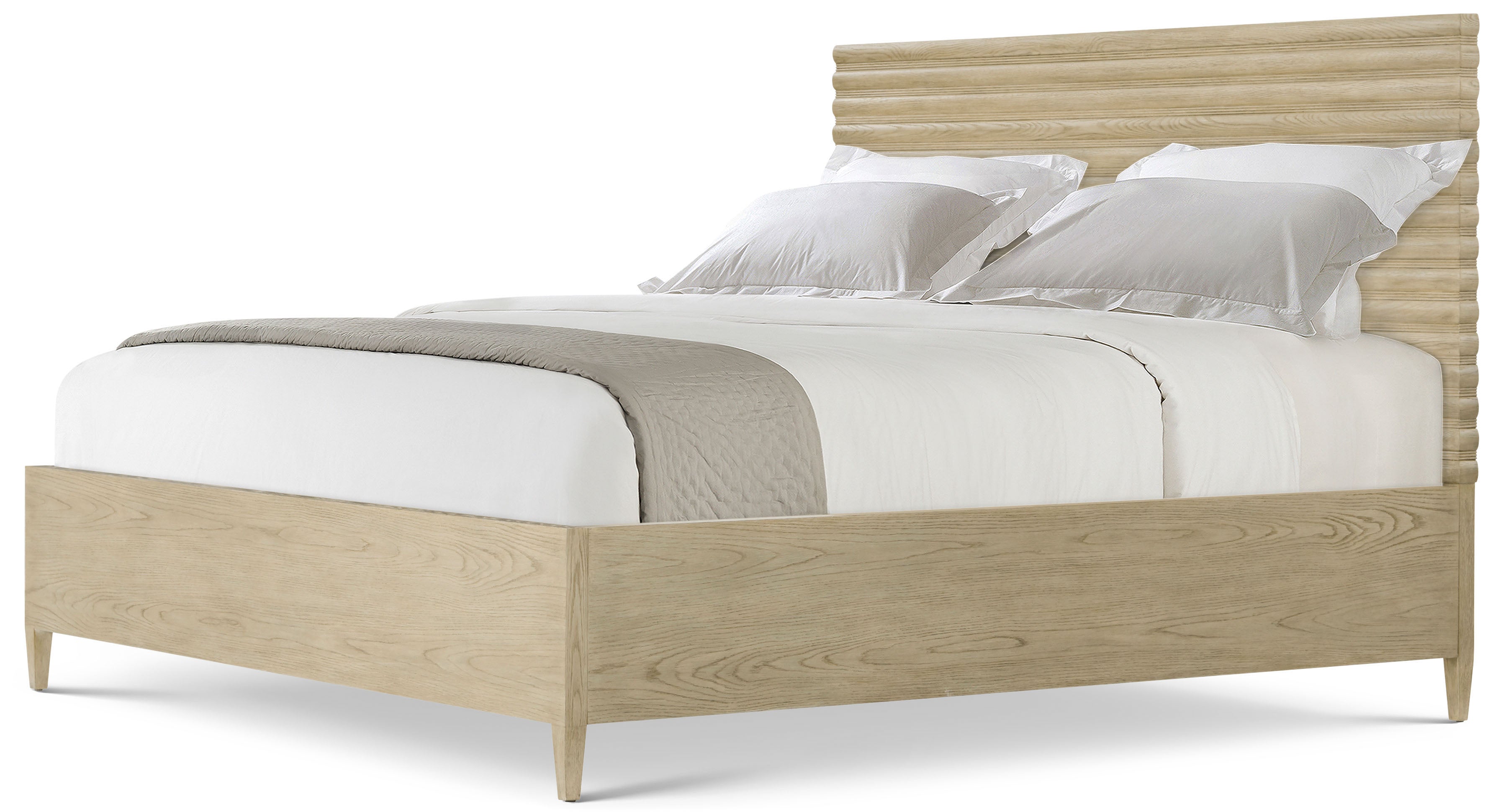 Balboa US King Bed in VCF1882_Coastal_Grey / Oak Wood, Oak Veneer - Theodore Alexander